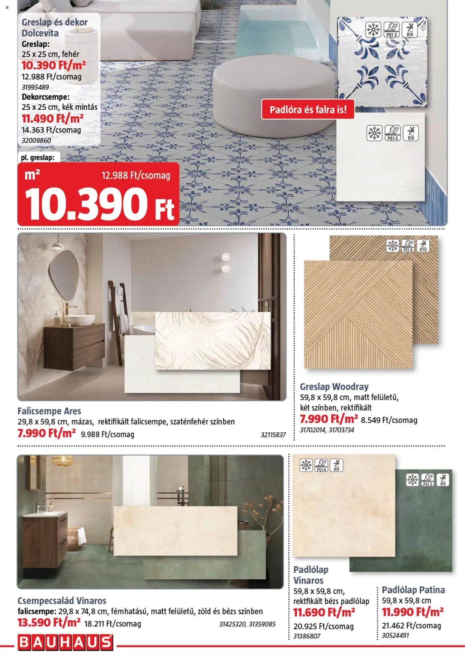 Bauhaus akciós ujság - amely érvényes a következő dátumtól: 02.04.2026 | Oldal: 26 | Termékek: Padlólap, Falicsempe, Dekorcsempe