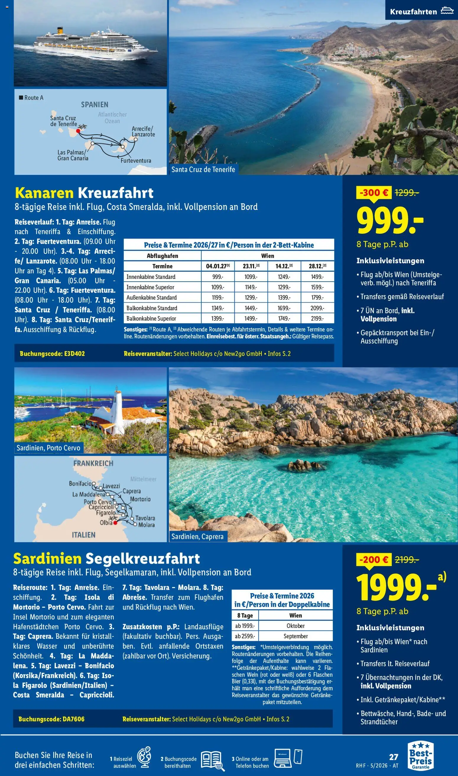 Lidl Mai Reise - Highlights gültig ab 29.04.2026 | Seite: 27 | Produkte: Wasser, Uhr, Wein, Bier