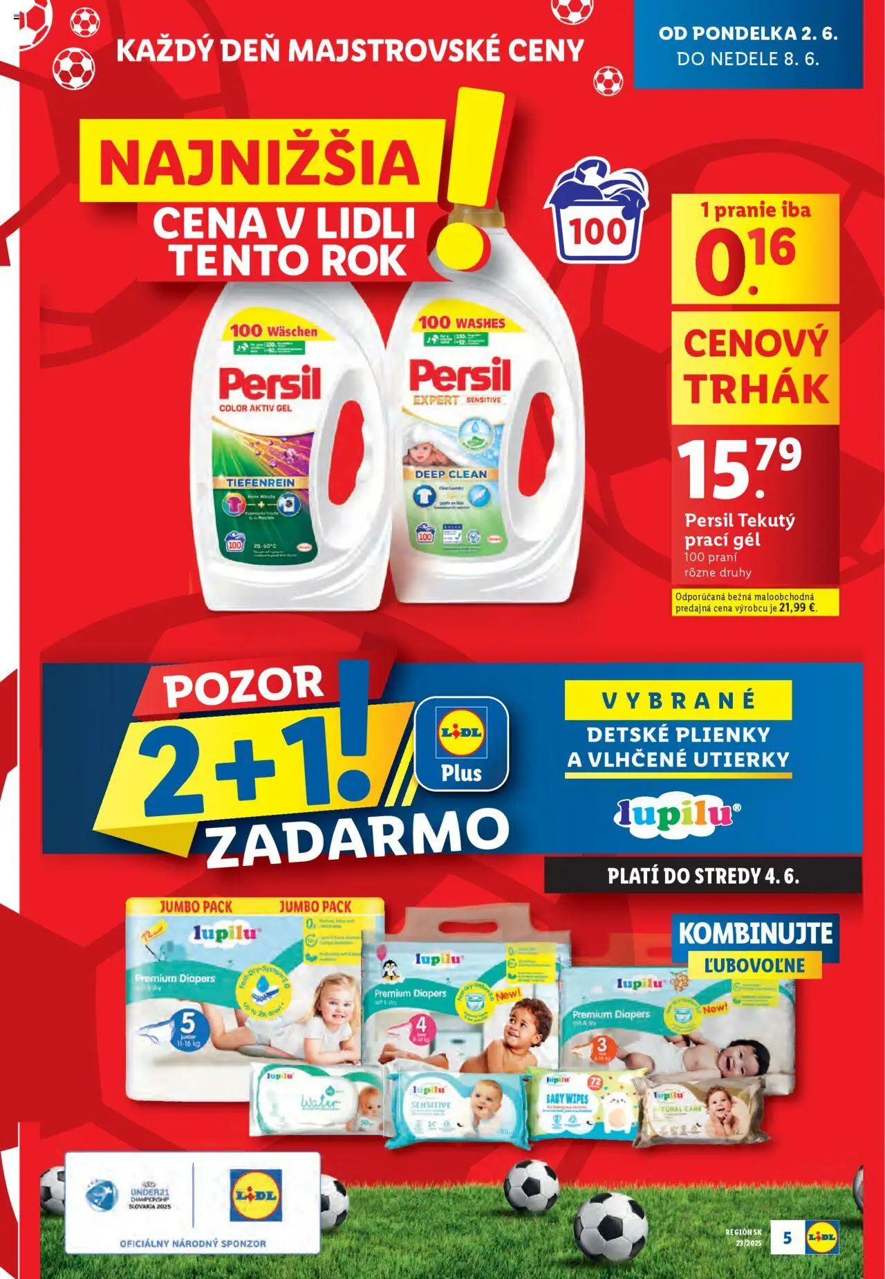 Nové Lidl akcie – leták je platný od 02.06.2025 | Strana: 7 | Produkty: Persil, Plienky