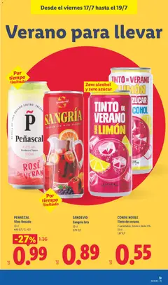 Vista previa PEÑASCAL Vino Rosado, Peñascal Vino Rosado 4.5% alc. Product of Spain 330ml válido desde el 13/07/2026 | Página: 39