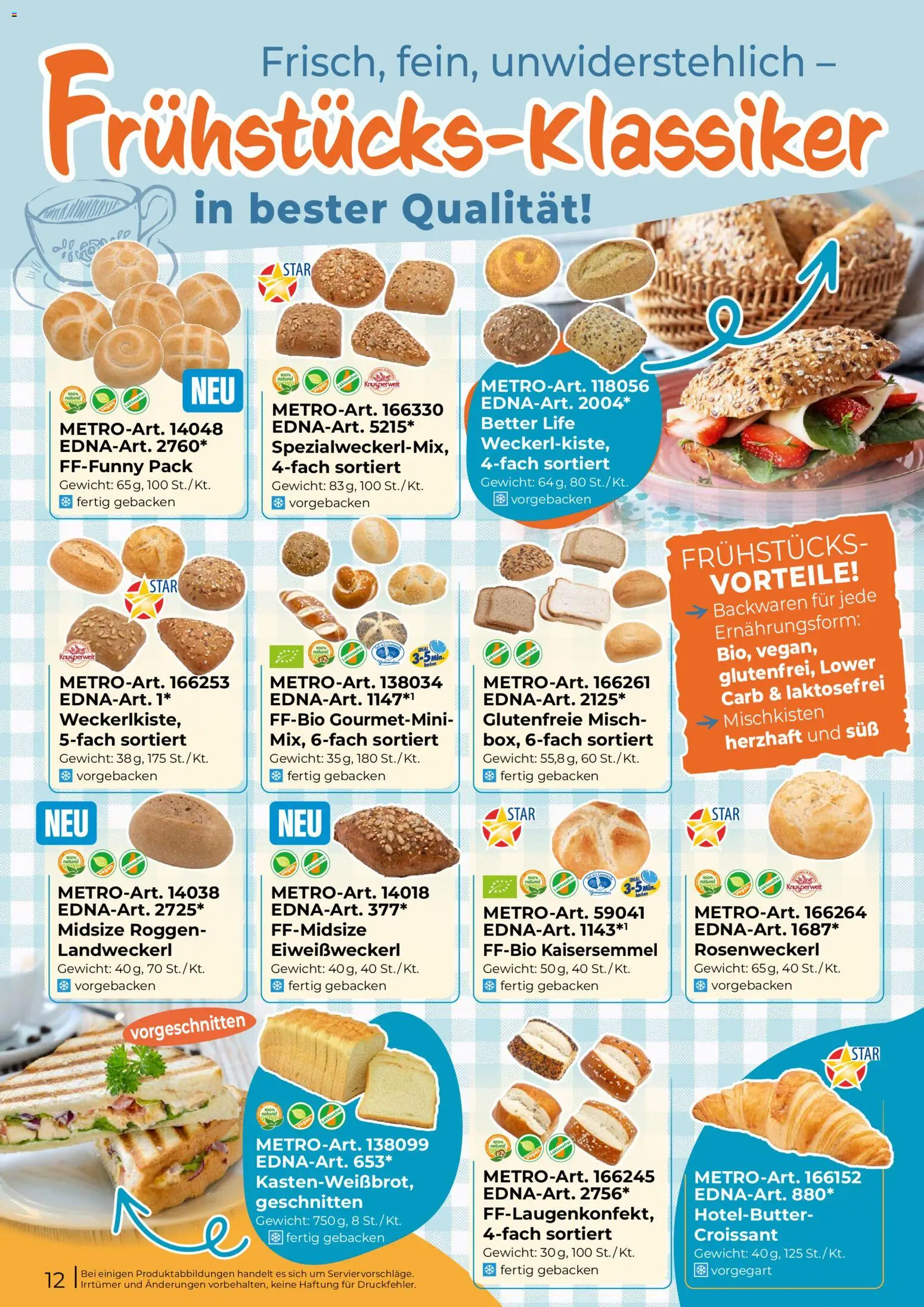 Metro EDNA Katalog 2026 gültig ab 19.02.2026 | Seite: 12 | Produkte: Gewicht