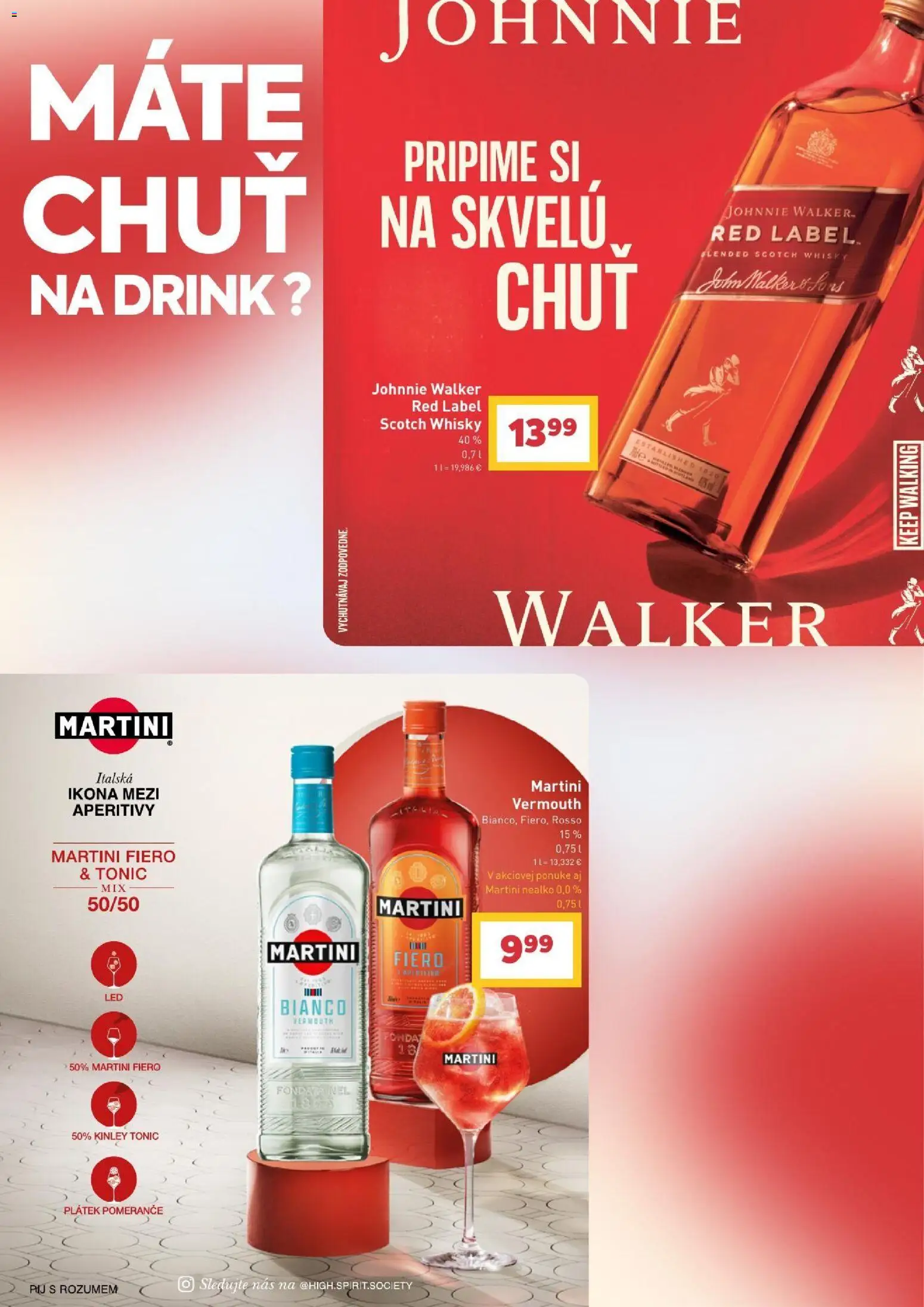 Nové Billa akcie – leták je platný od 30.09.2026 | Strana: 34 | Produkty: Martini, Martini Fiero, Tonic, Whisky