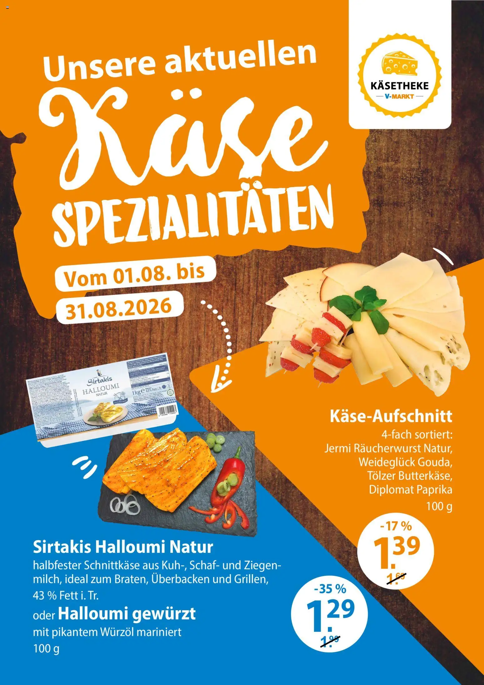 V-Markt Angebote – gültig ab 20.08.2026 | Seite: 24 | Produkte: Käse, Spezialitäten, Paprika