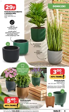 Pogląd oferty "Netto gazetka - Dom i ogród" - ważna od 07.04.2026 | Strona: 5 | Produkty: Doniczka, Doniczki