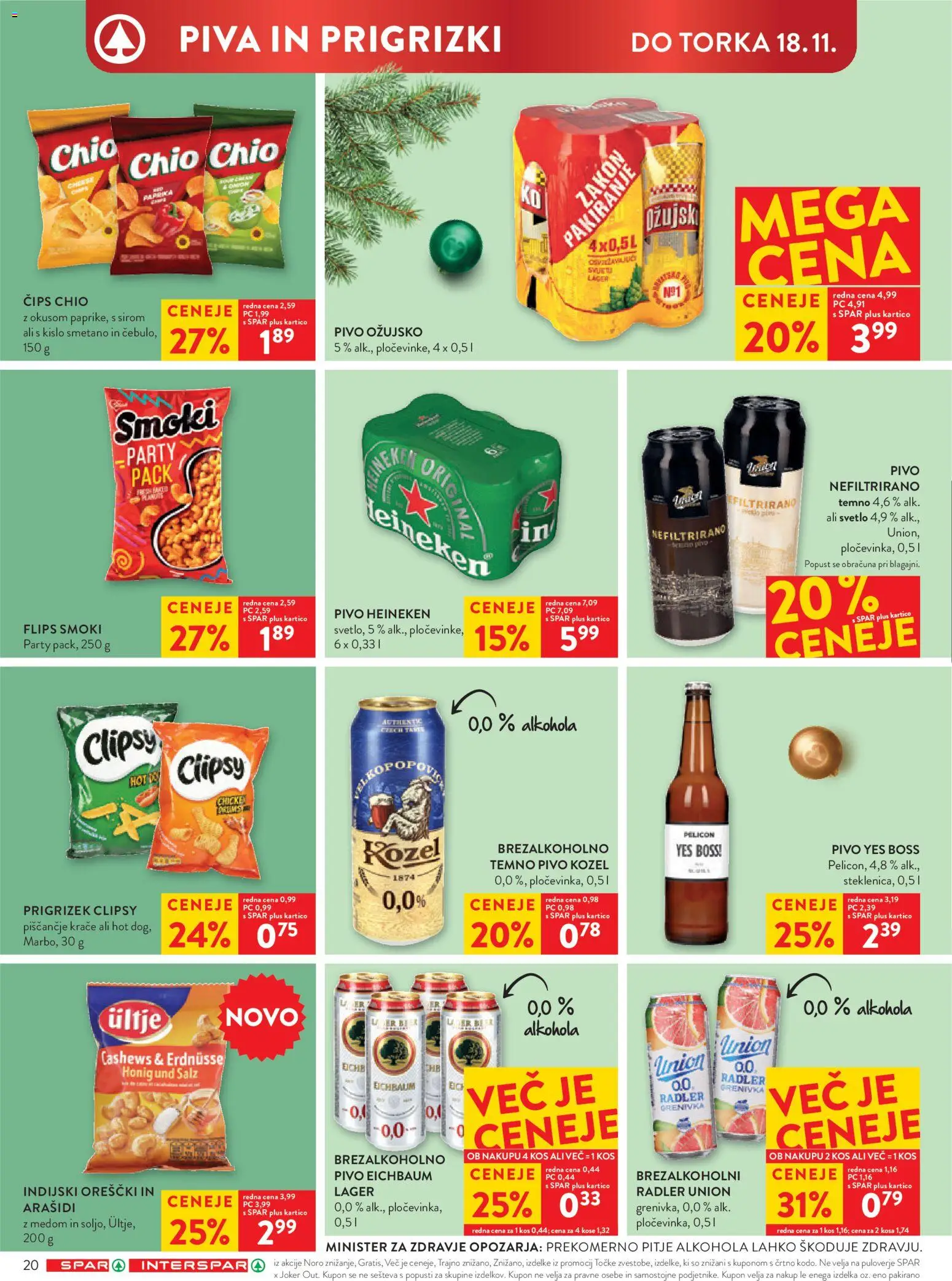 Novi Spar katalog ponudbe – veljaven od 12.11.2025 | Stran: 26 | Izdelki: Falafel, Arašidi, Orescki, Grenivka