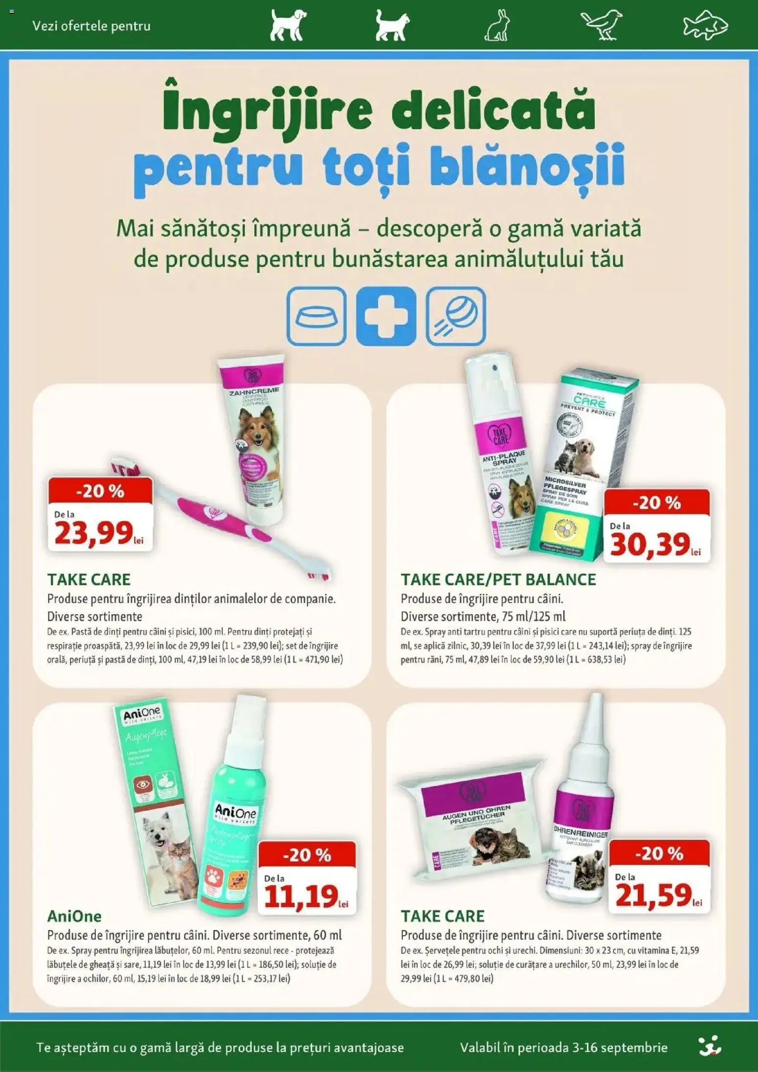 Fressnapf Catalog - Oferta 03.09.2026 - 16.09.2026 | Pagină: 3 | Produse: Ochi, Aplică, Pastă de dinți, Solutie de curatare