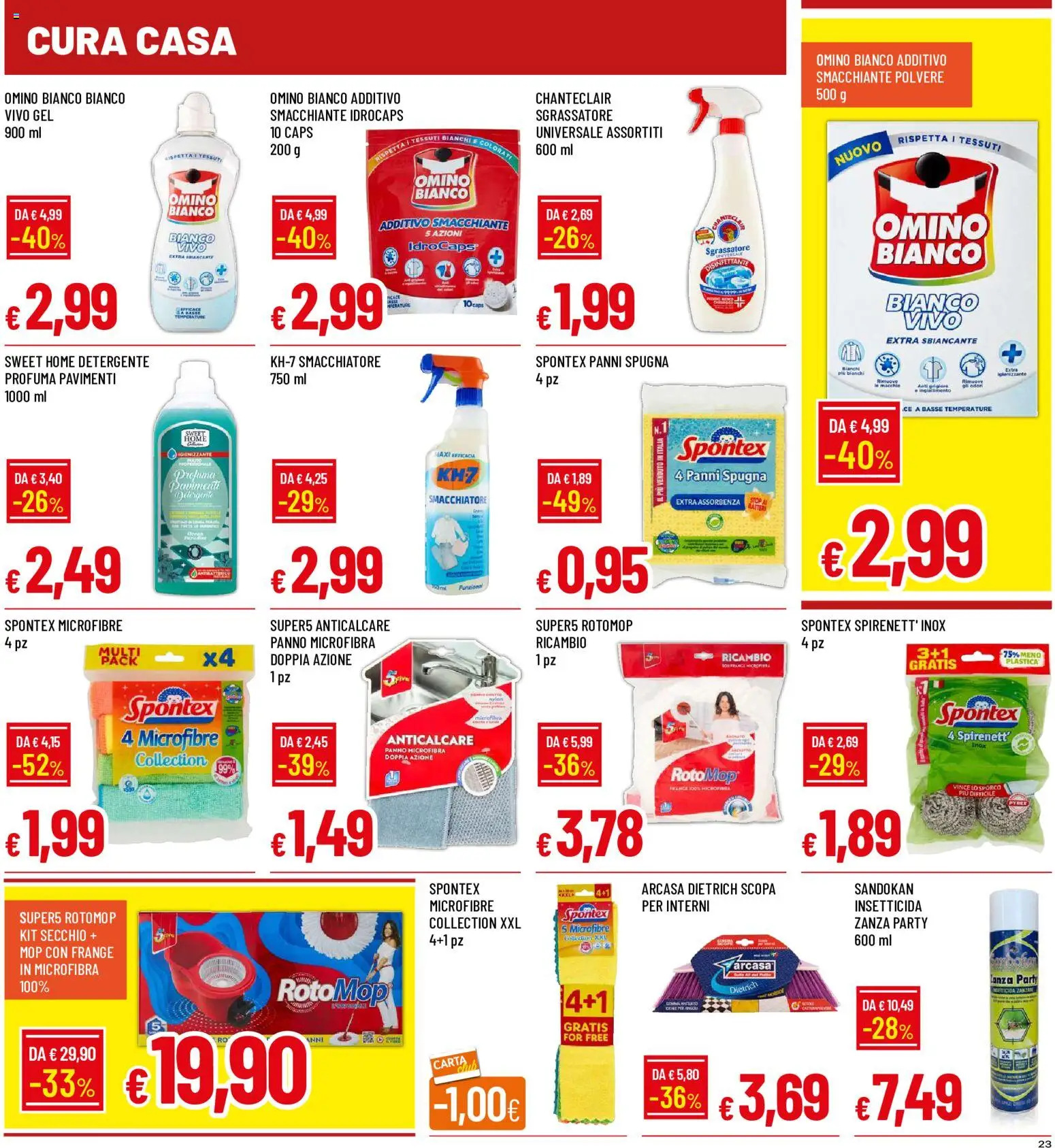 Volantino Galassia del 17/08/2026 | Pagina: 23 | Prodotti: Spugna, Smacchiatore, Detergente, Panni