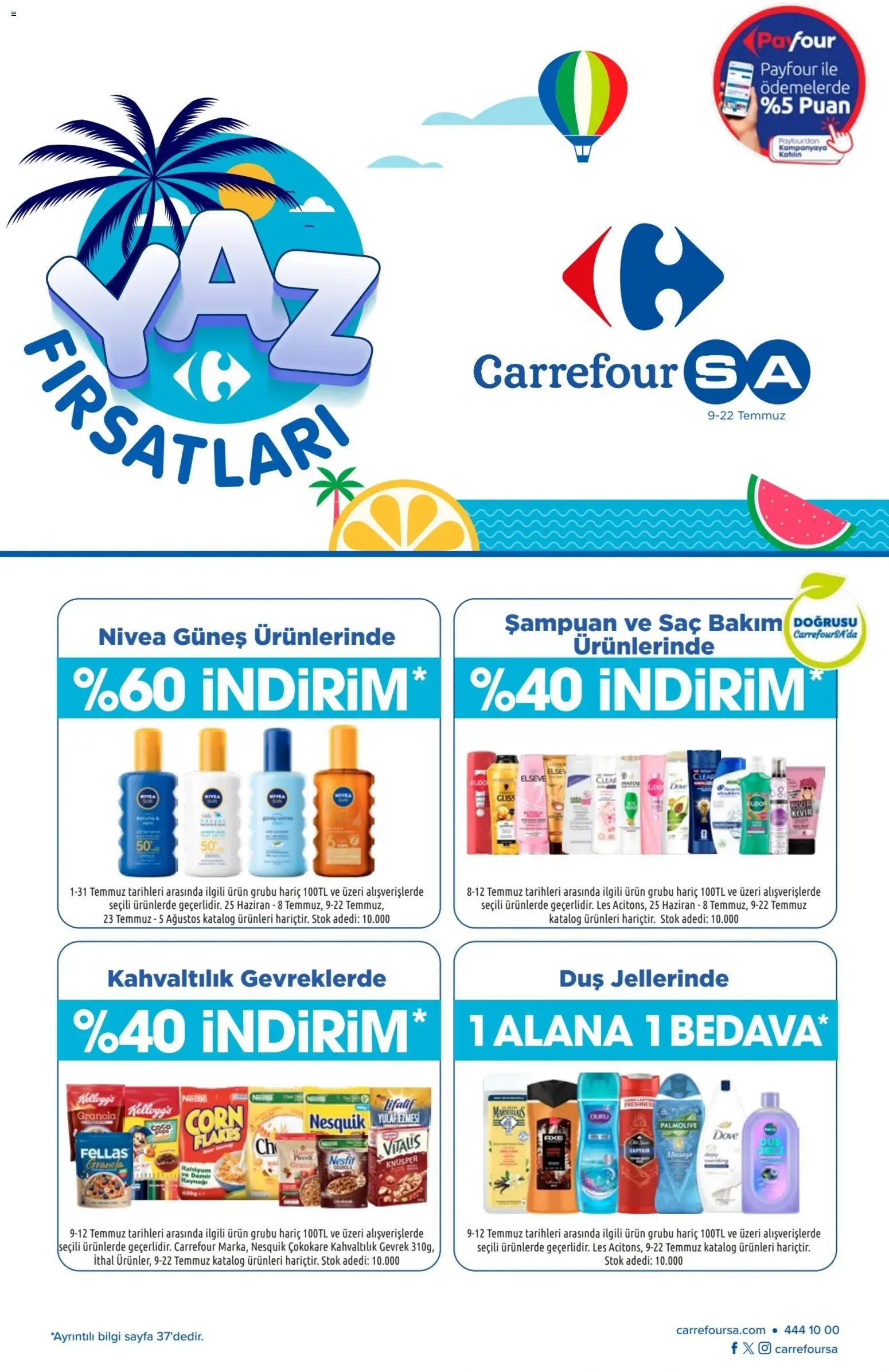 CarrefourSA Katalog - 09 Temmuz 2026 tarihinden itibaren geçerlidir | Sayfa: 1 | Ürünler: Duş, Gevrek, Şampuan, Yulaf