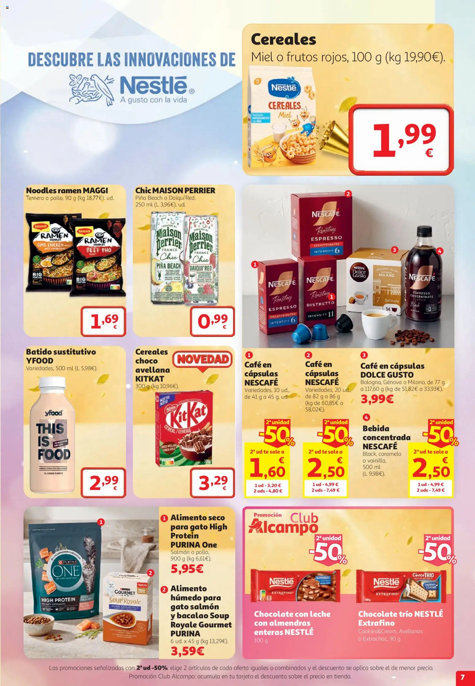 Alcampo folleto Mataró │ válido desde el 22/10/2026 | Página: 7 | Productos: Cápsulas, Leche, Té, Salmón