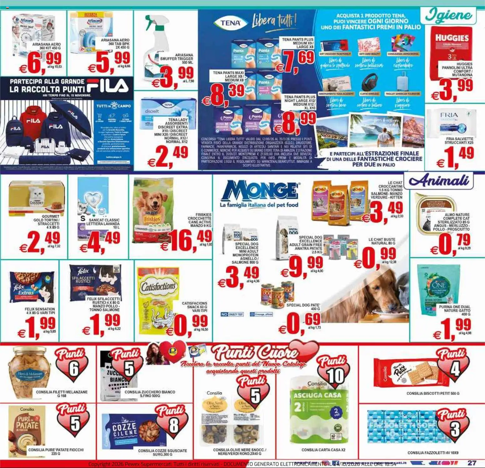 Volantino Pewex del 23/10/2026 | Pagina: 27 | Prodotti: Paté, Salmone, Biscotti, Tonno