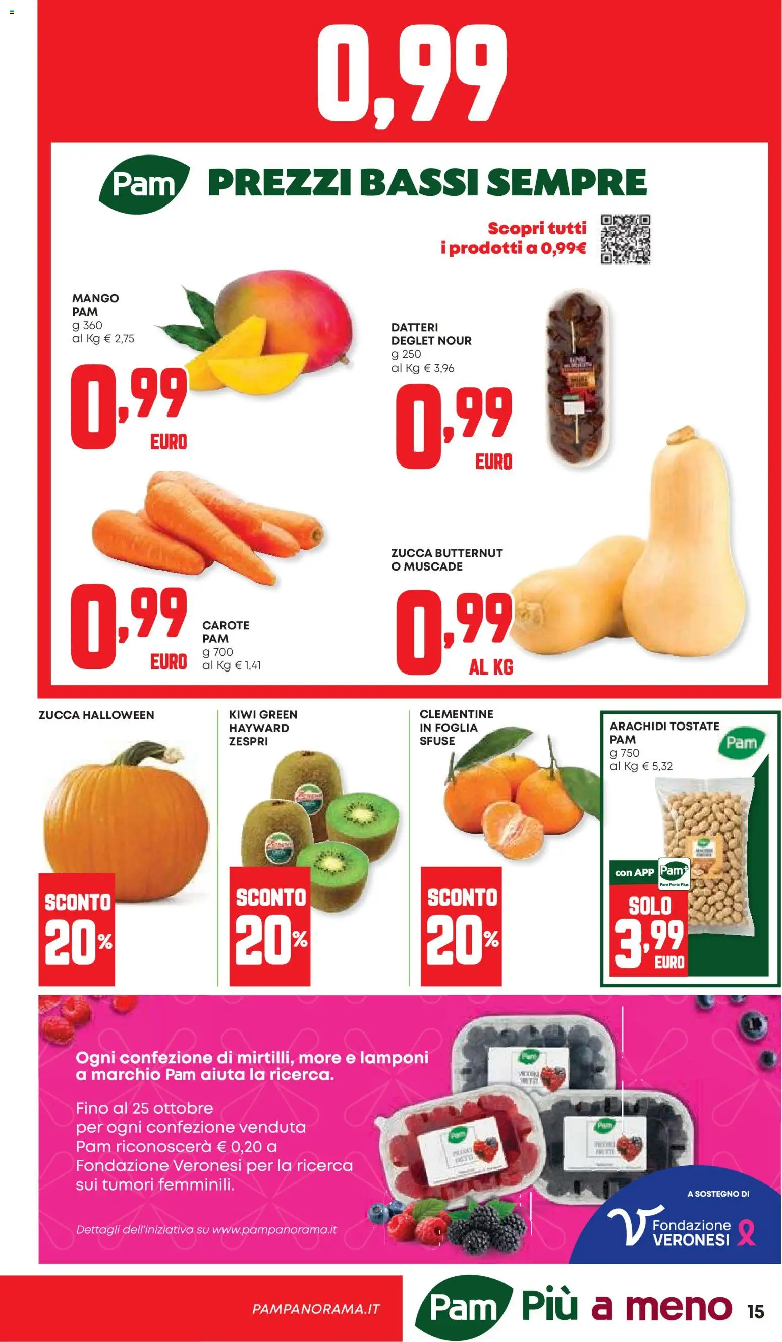 Volantino Panorama del 22/10/2026 | Pagina: 15 | Prodotti: Carote, Zucca, Arachidi, Zucca butternut