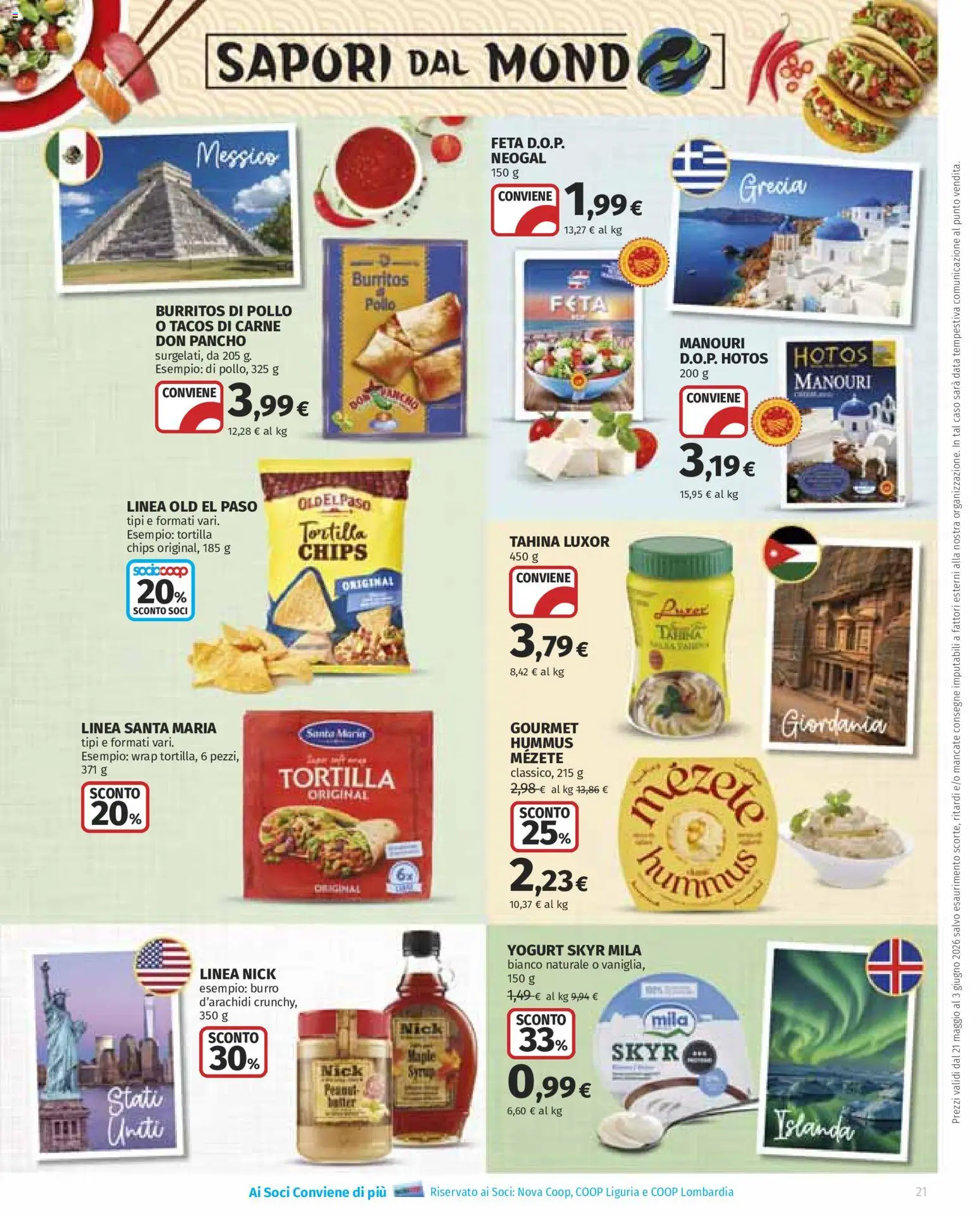 Volantino Ipercoop del 21.05.2026 | Pagina: 21 | Prodotti: Pollo, Burro, Hummus, Data