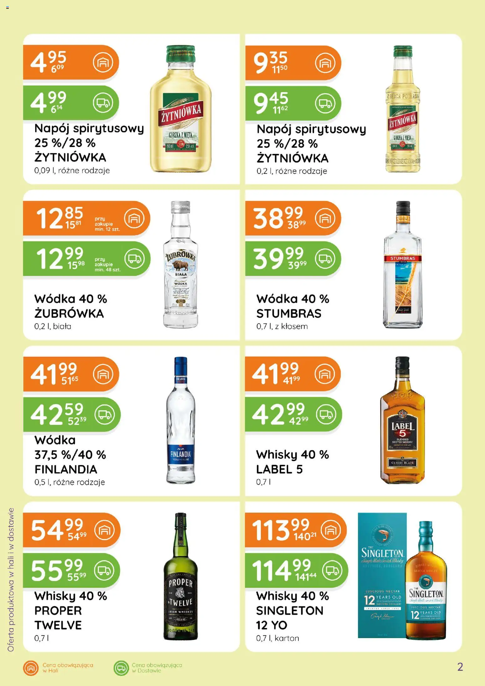 Eurocash gazetka - Ofensywa Alkoholowa od 01.07.2026 | Strona: 2 | Produkty: Mięta, Żubrówka, Wódka, Whisky