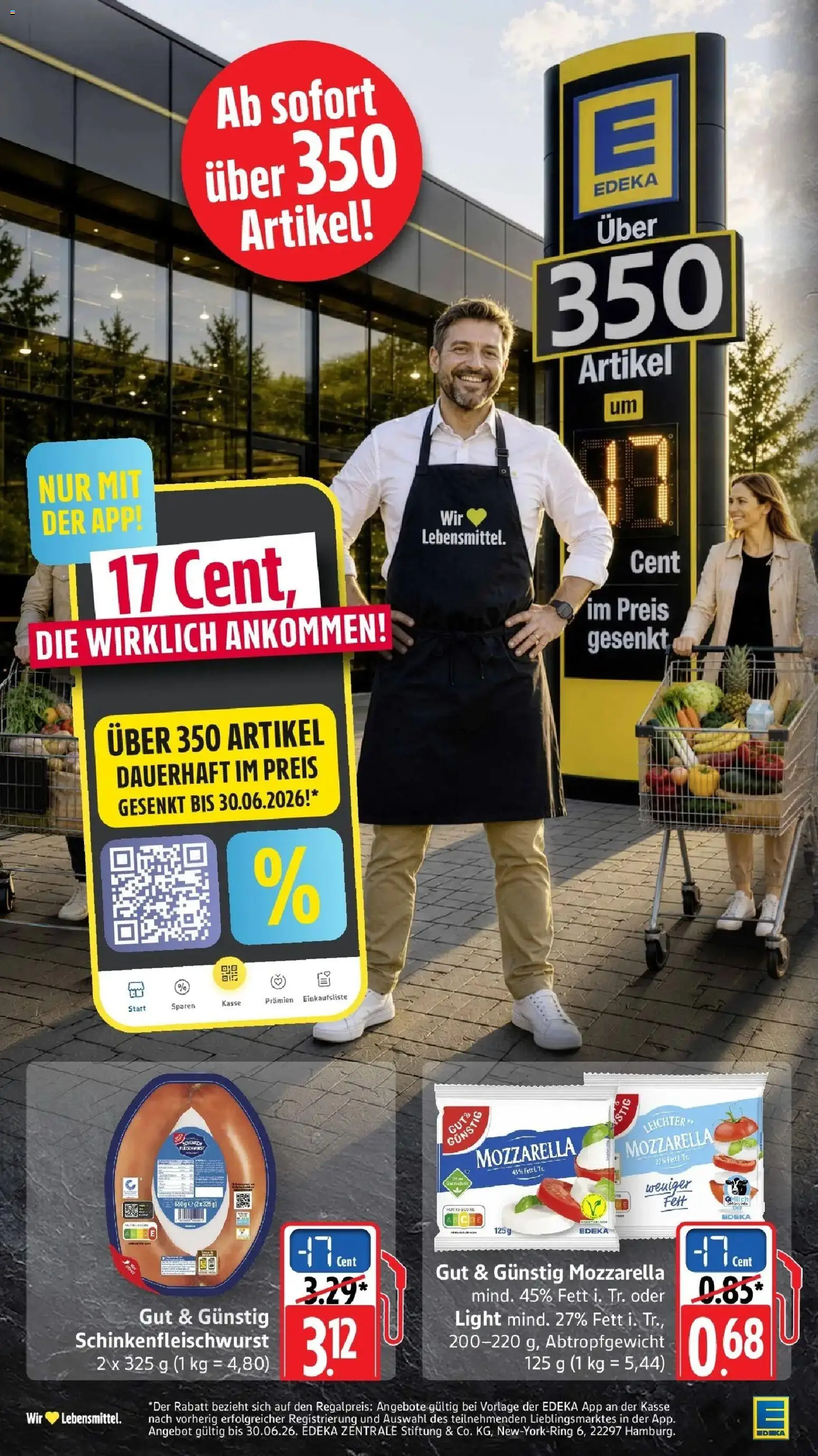Edeka Prospekt Trier – gültig ab 08.06.2026 | Seite: 62 | Produkte: Mozzarella
