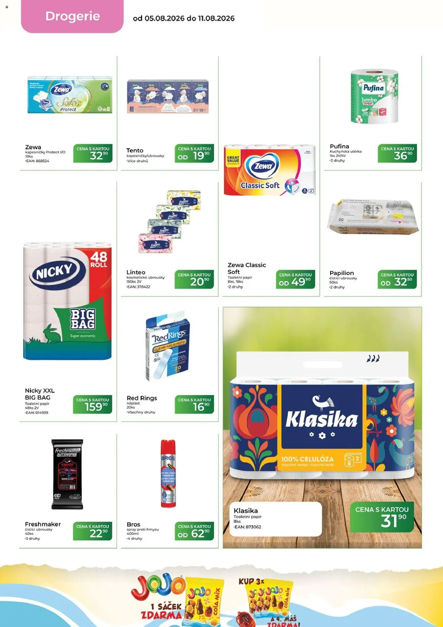 Tamda Foods leták od 05.08.2026 | Strana: 54 | Produkty: Jojo, Ubrousky, Zewa, Cola