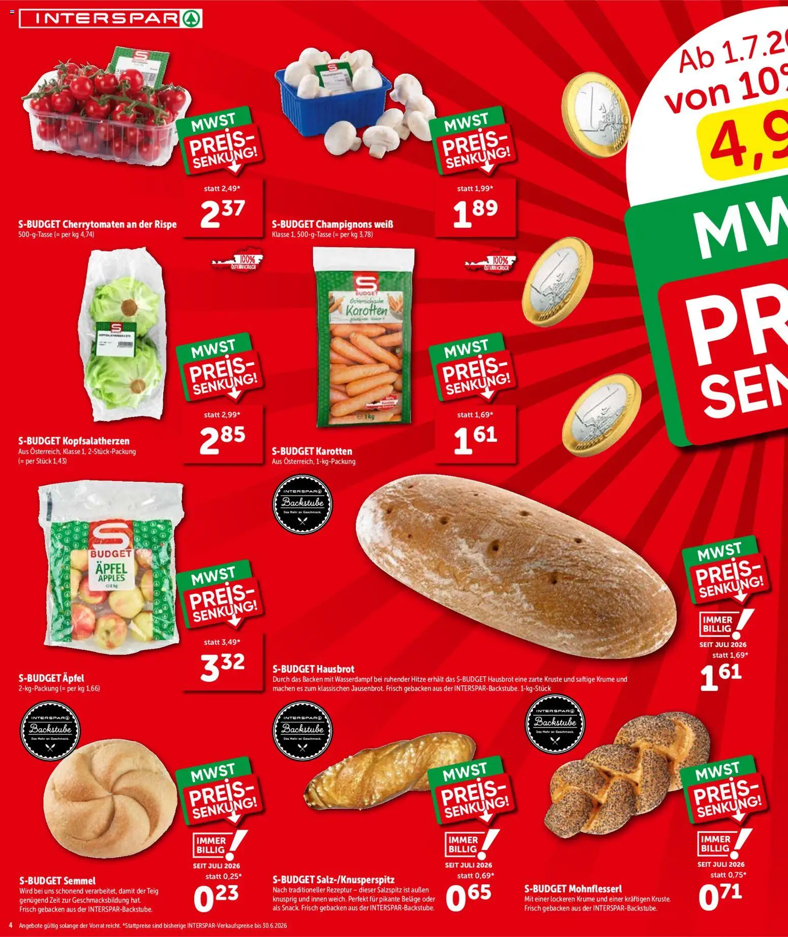 Interspar Flugblatt - Wien gültig ab 01.07.2026 | Seite: 4 | Produkte: Äpfel