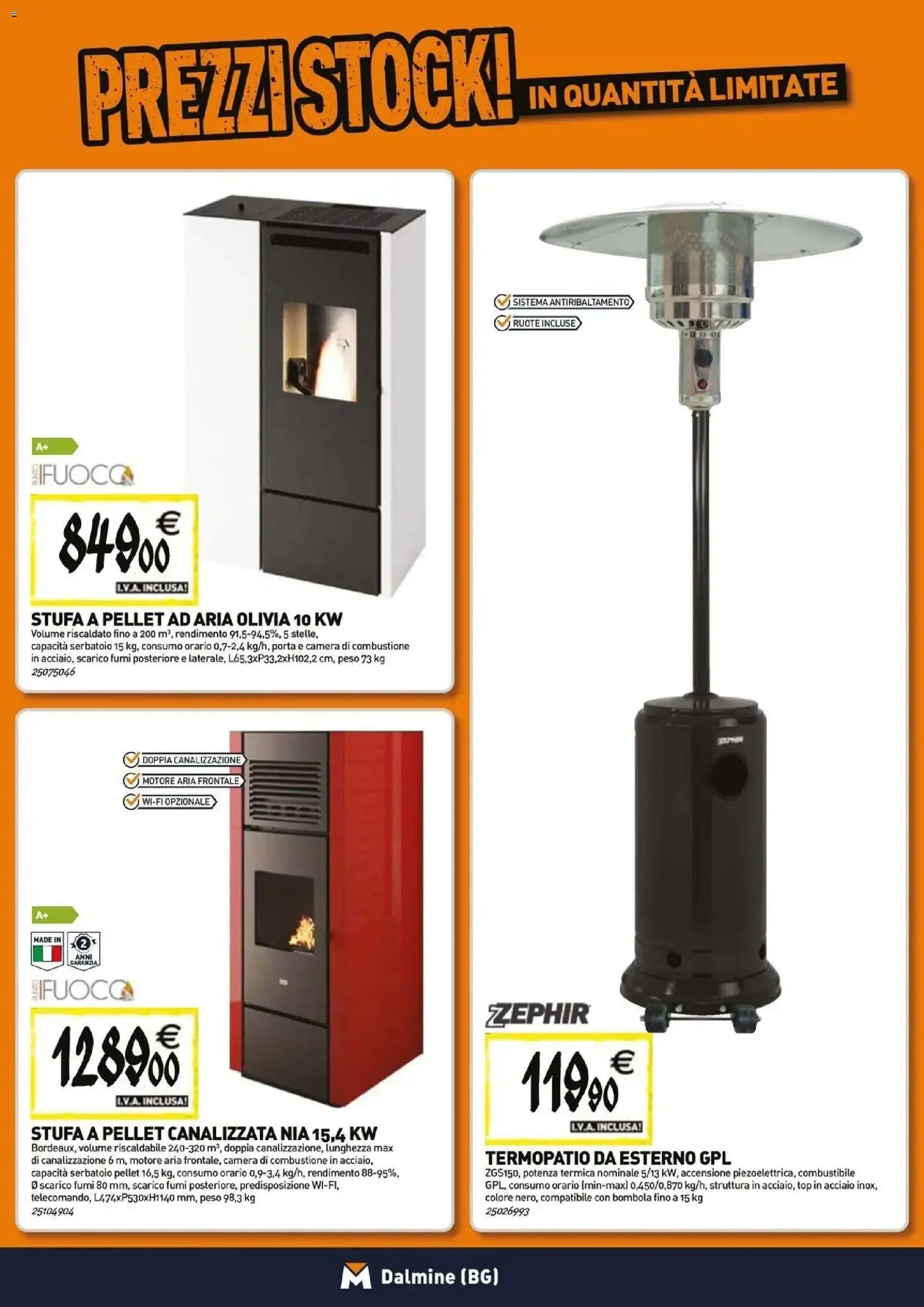 Volantino TECNOMAT del 29/10/2026 | Pagina: 9 | Prodotti: Pellet, Porta, Stufa a pellet, Stufa