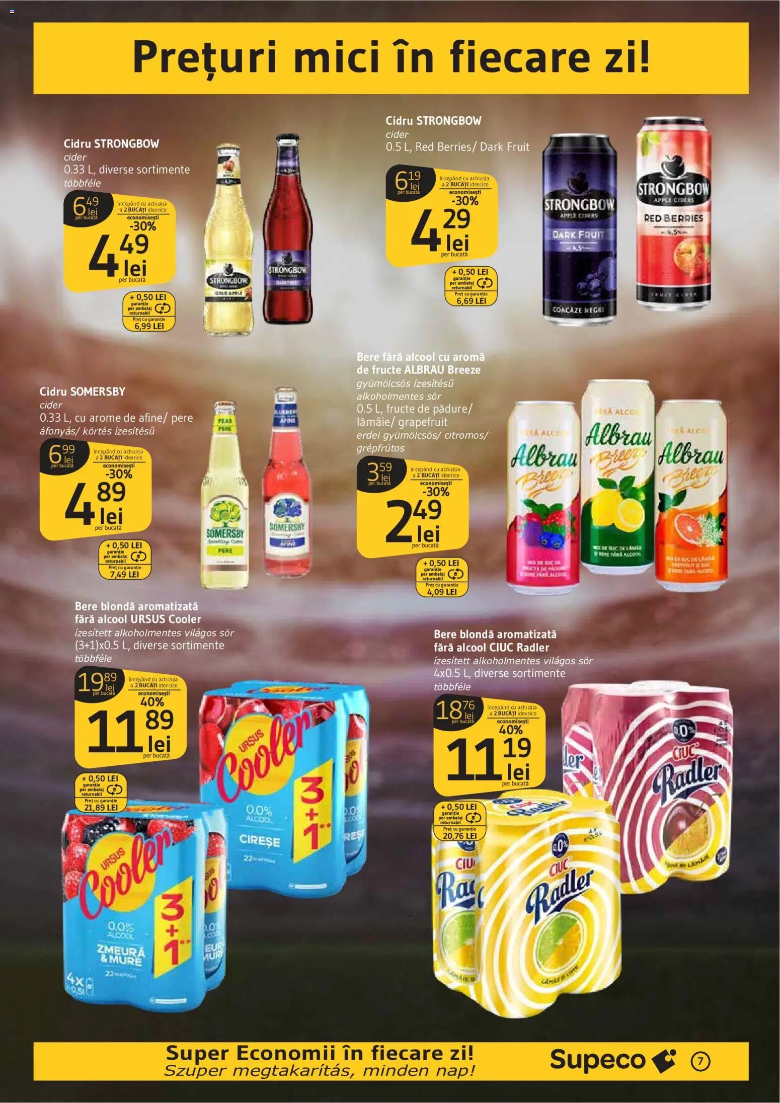Noul catalog Supeco – valabil de la 09.07.2026 | Pagină: 7 | Produse: Zmeură, Mici, Apple, Bere