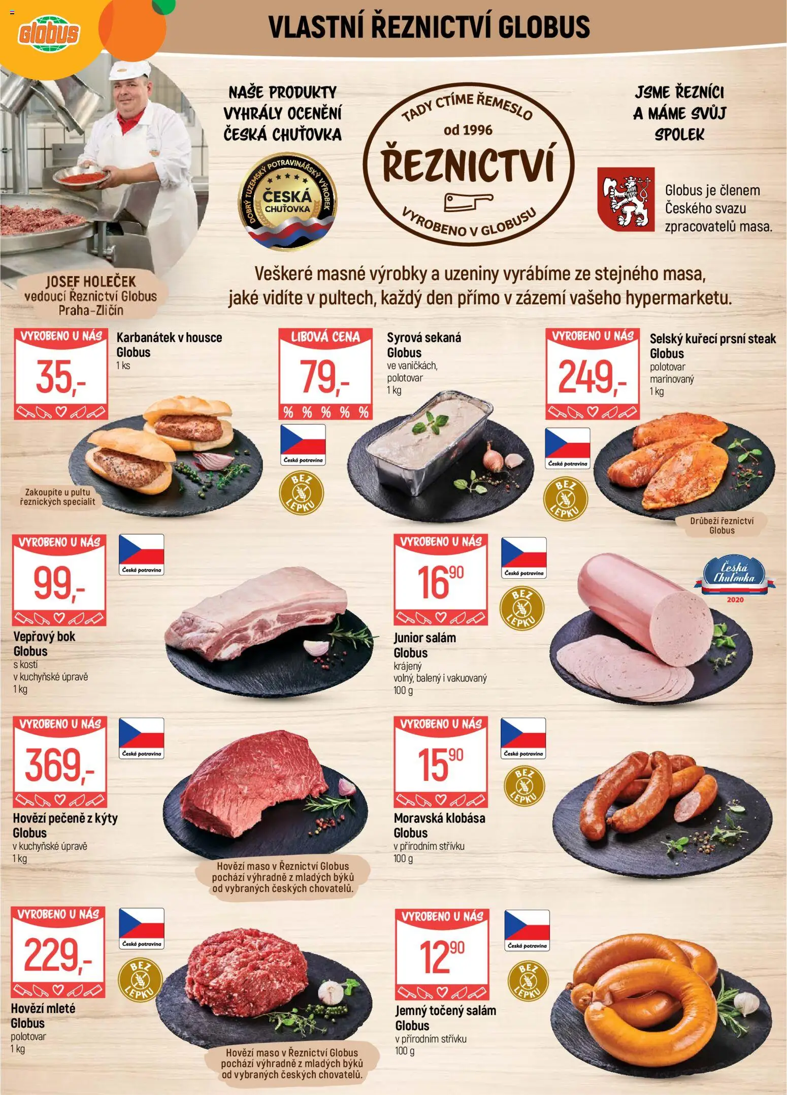 Globus leták - Praha Zličín od 15.04.2026 | Strana: 5 | Produkty: Hovězí, Globus, Salám, Klobása