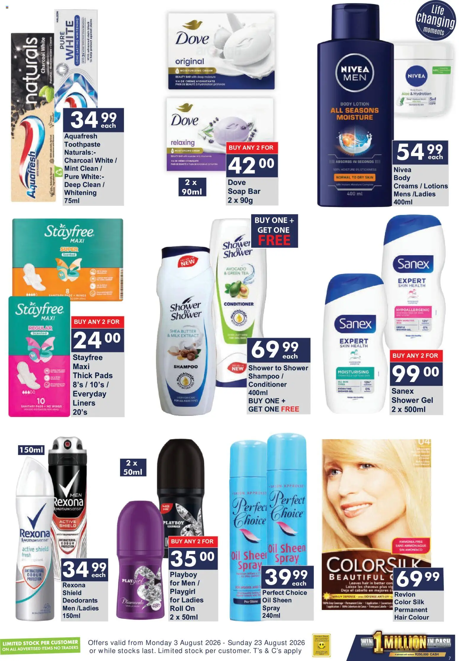 New President Hyper catalogue – valid from 03/08/2026 | Page: 7 | Products: Shower, Conditioner, Stock, Soap
