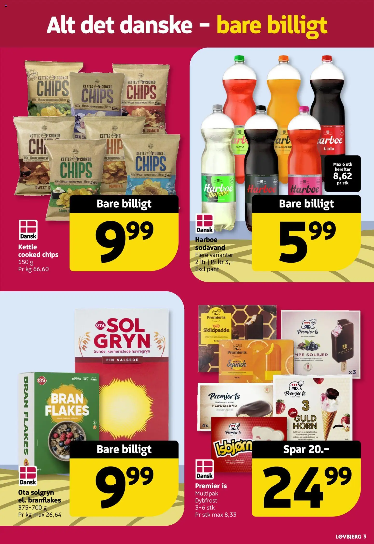 Løvbjerg tilbudsavis – gyldig fra 14/08/2026 | Side: 3 | Produkter: Chokolade, Squash, Solbær, Paprika