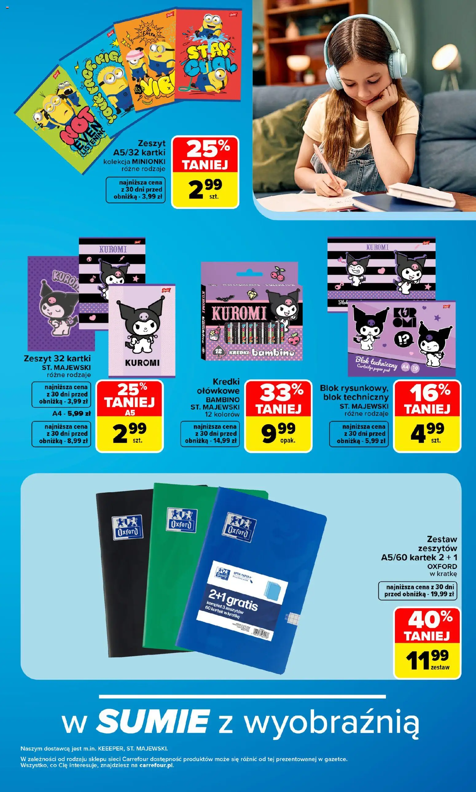 Carrefour gazetka - Szkoła nowy sezon IV od 27.07.2026 | Strona: 3 | Produkty: Zeszyt, Kredki