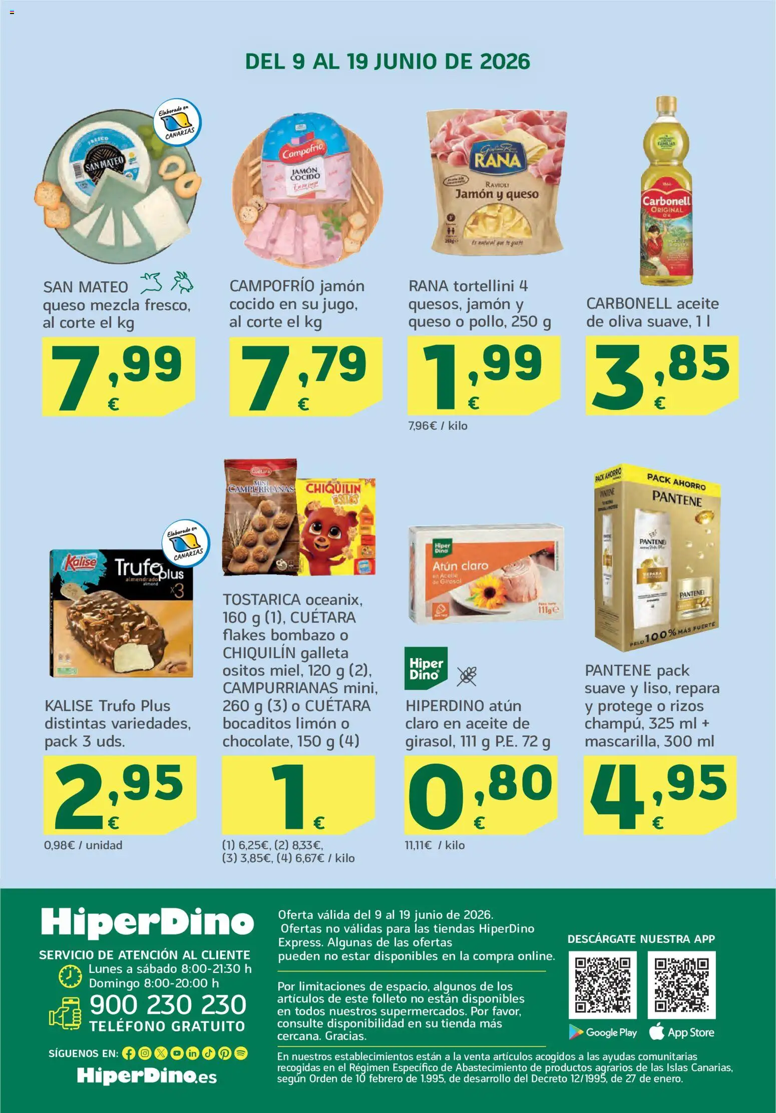 HiperDino folleto │ válido desde el 09.06.2026 | Página: 40 | Productos: Queso, Jamón, Teléfono, Atún claro