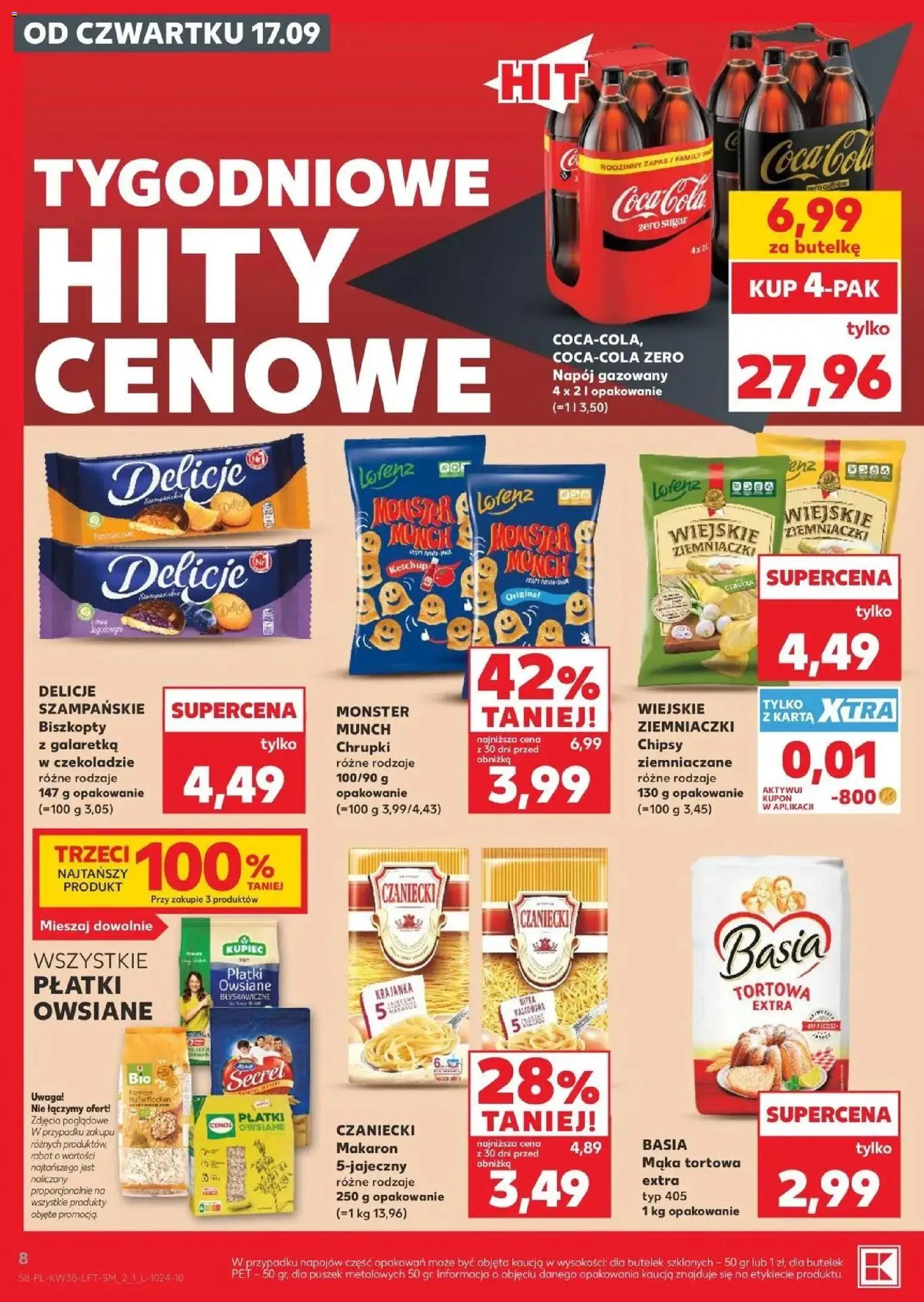 Kaufland gazetka od 17.09.2026 - od jutra PDF | Strona: 8 | Produkty: Karta, Płatki owsiane, Ketchup, Chipsy ziemniaczane