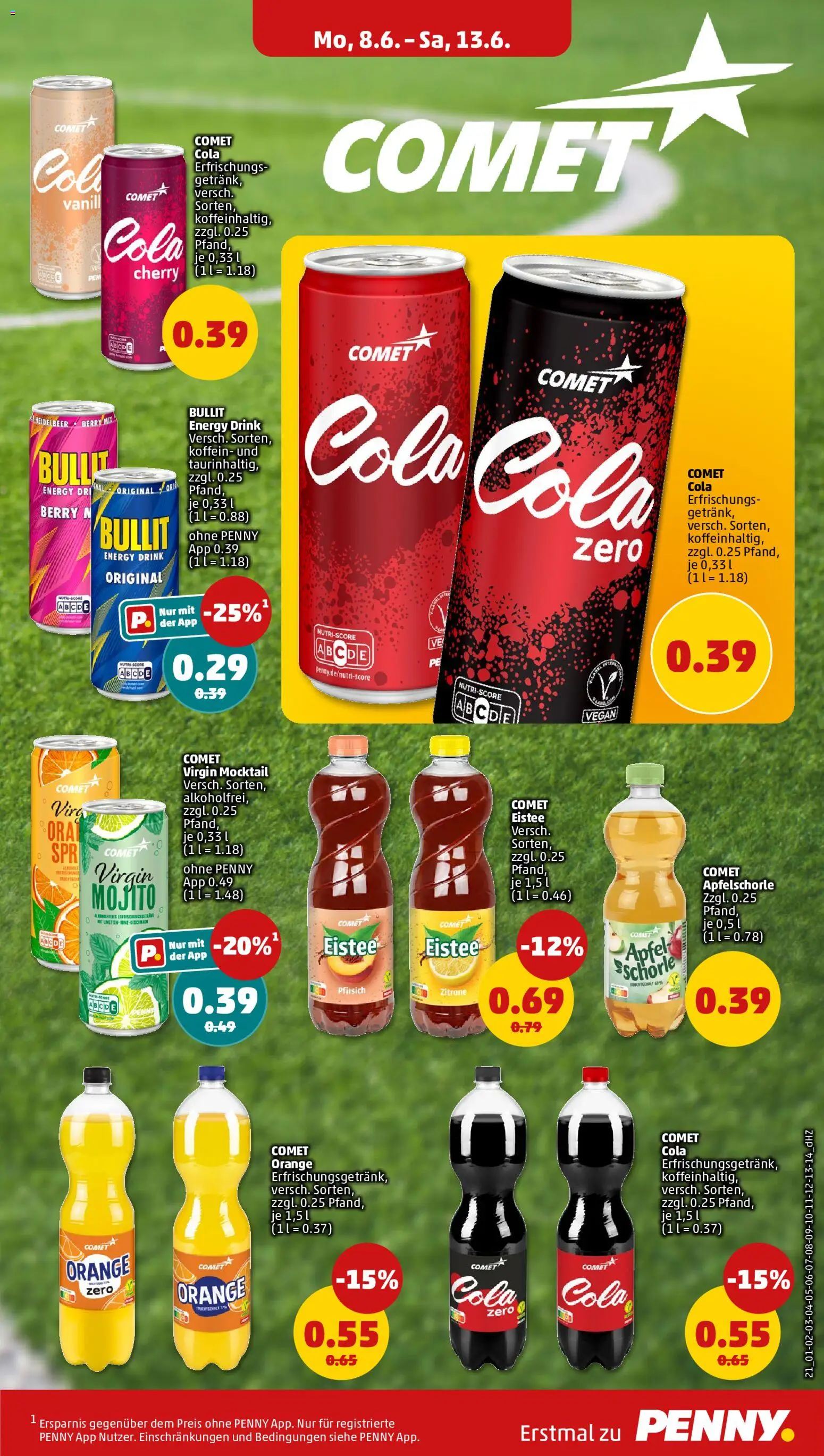 Penny Prospekt – gültig ab 08.06.2026 | Seite: 23 | Produkte: Cola, Energy, Äpfel, Zitrone