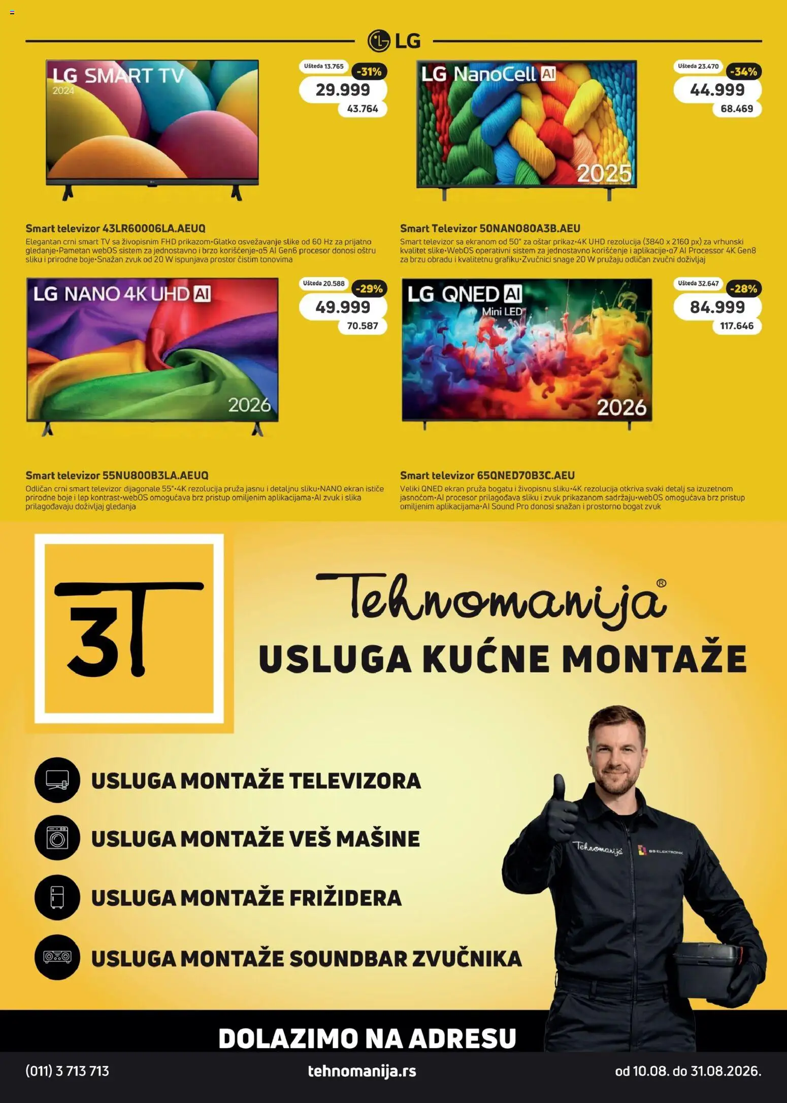Tehnomanija katalog - važi od 10.08.2026 | Strana: 16 | Proizvode: Smart televizor, Led, Televizor, Soundbar
