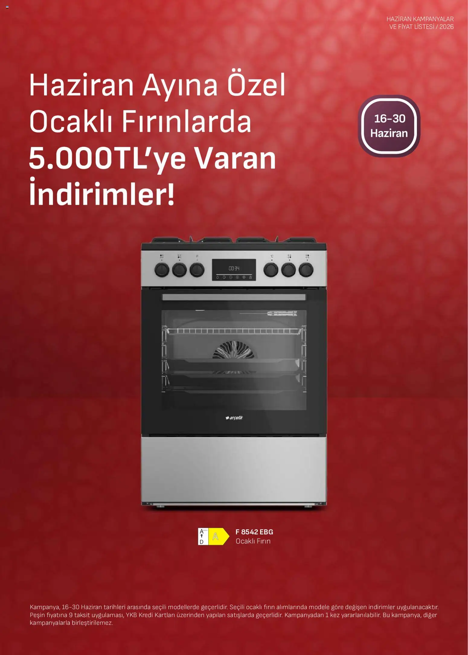 Arçelik - Ankastre Kataloğu - 16.06.2026 tarihinden itibaren geçerlidir | Sayfa: 6 | Ürünler: Fırın