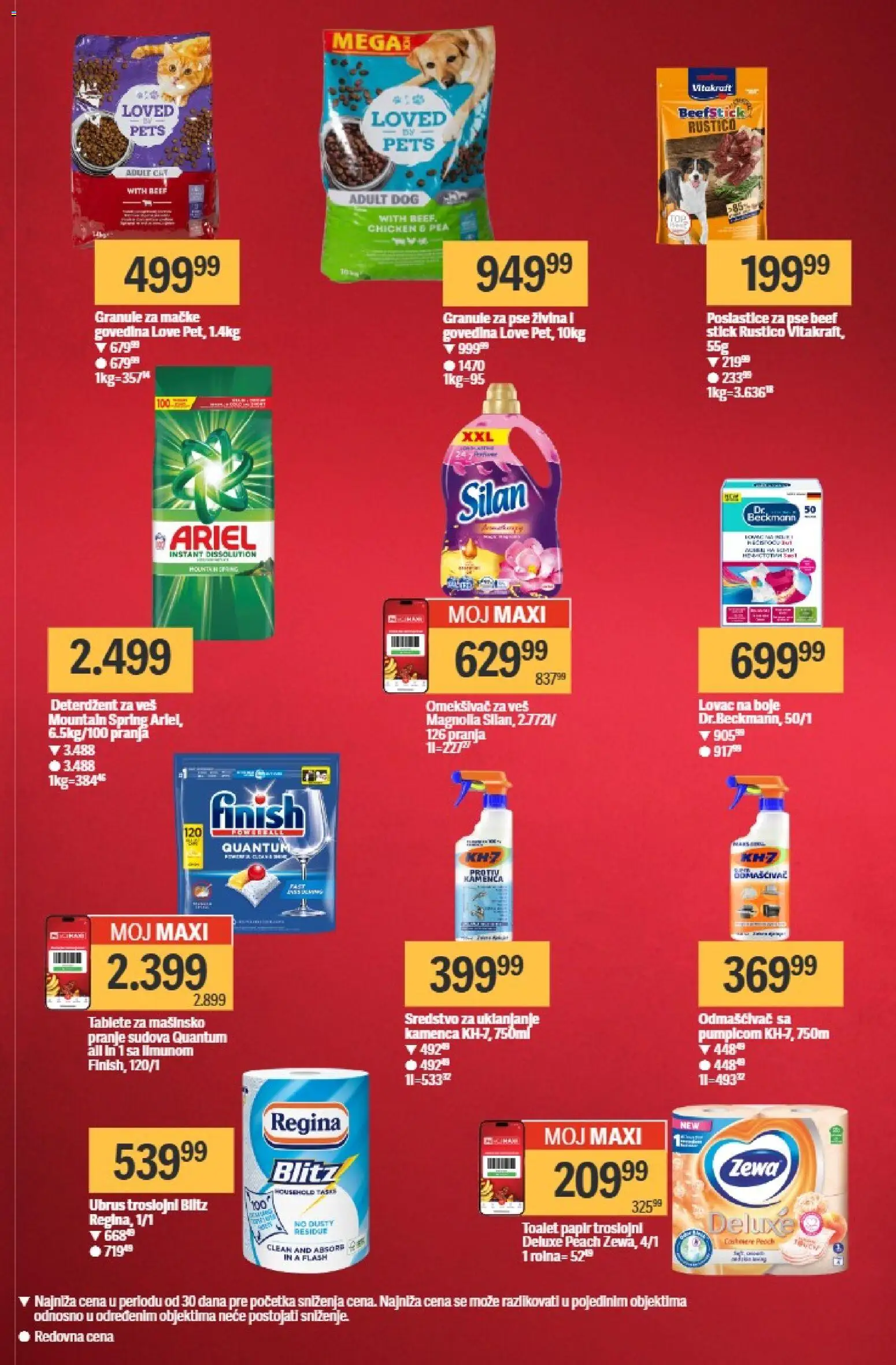 Mega Maxi katalog - važi od 04.06.2026 | Strana: 7 | Proizvode: Toalet papir, Finish, Ubrus, Granule za pse