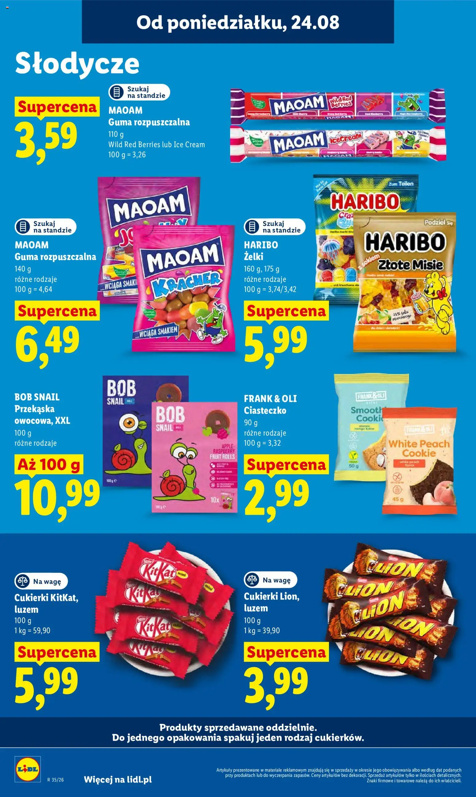 Lidl Polsko leták od 24.08.2026 | Strana: 84 | Produkty: Haribo, Apple, Guma