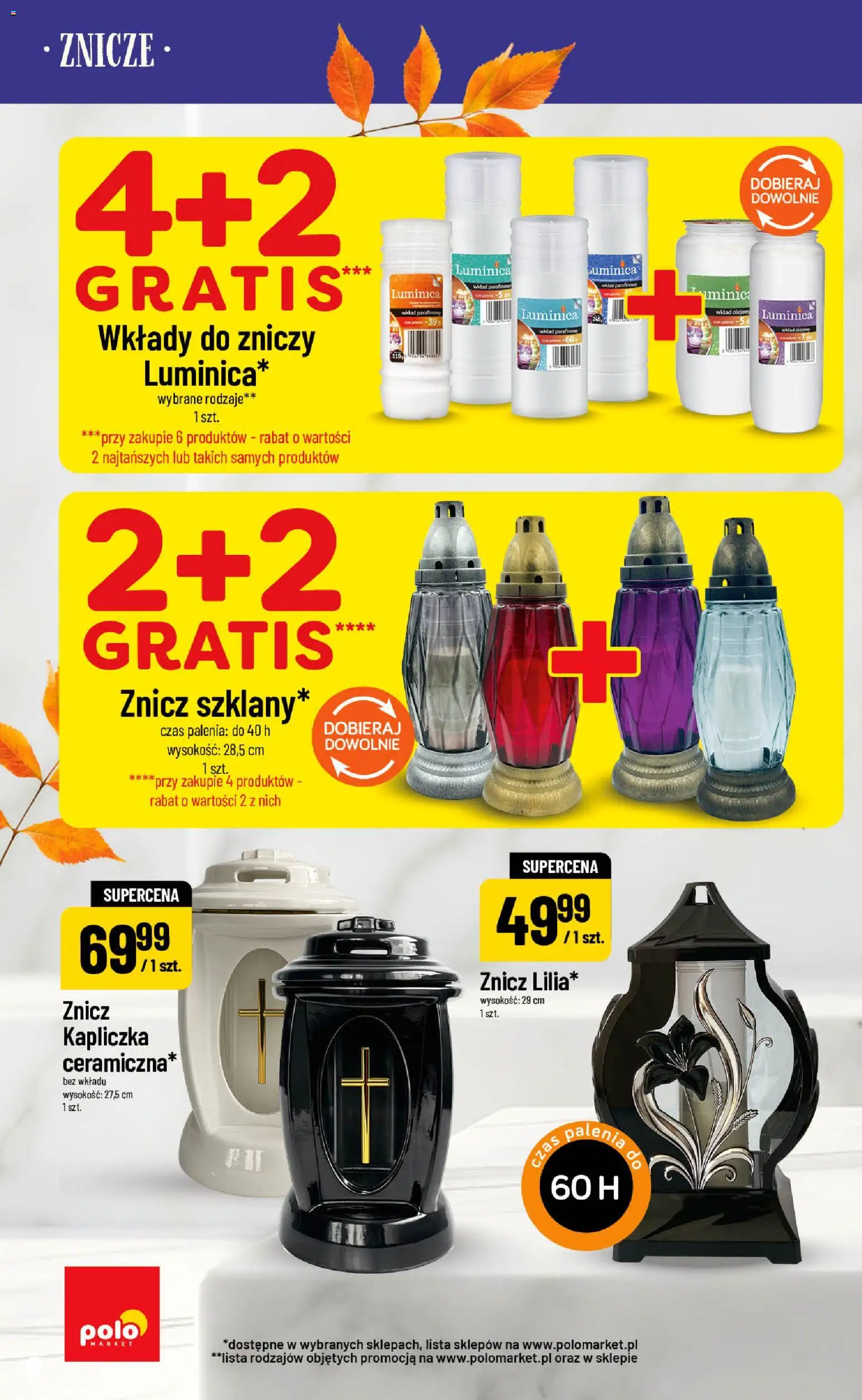 POLOmarket gazetka - Inspirujący Tydzień od 23.09.2026 | Strona: 8 | Produkty: Wkłady do zniczy, Znicze