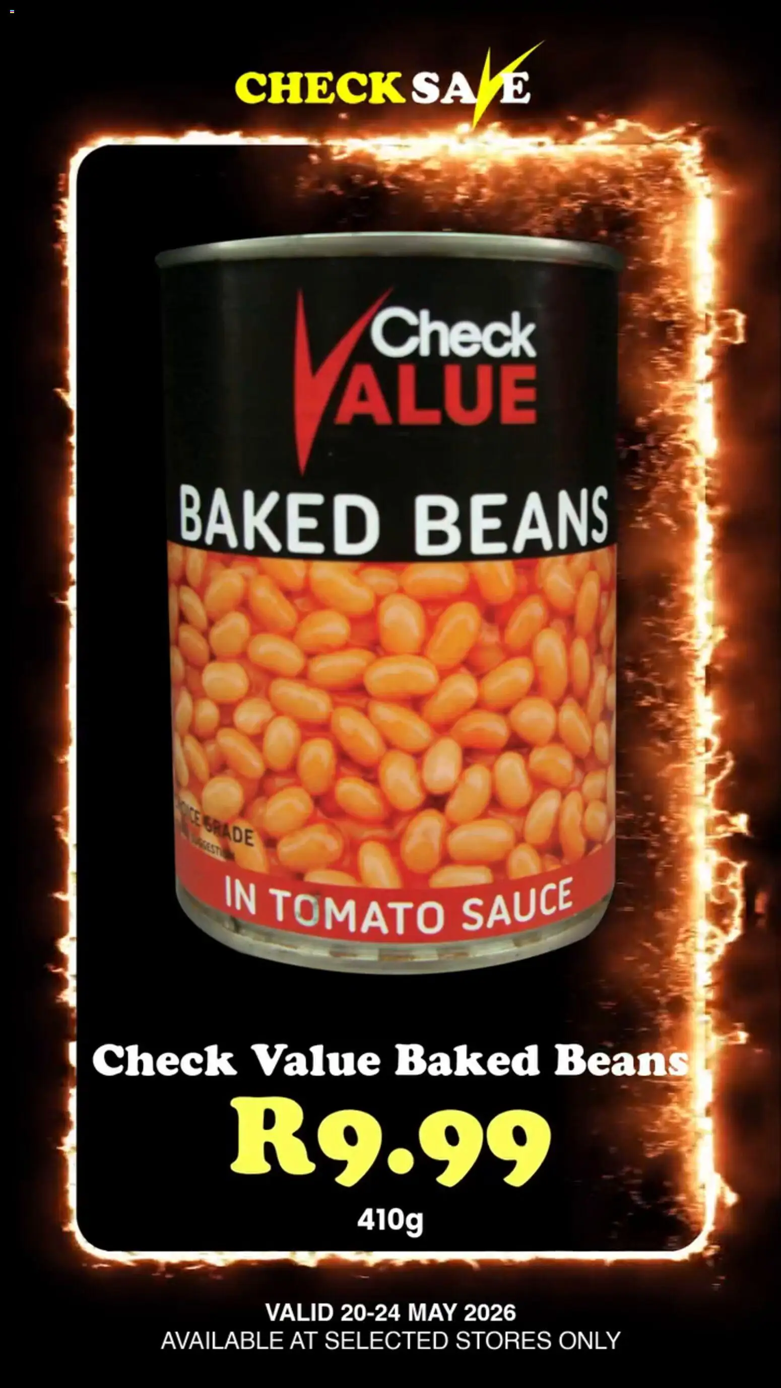 New Check Save catalogue – valid from 20.05.2026 | Page: 6 | Products: Beans, Baked beans, Tomato sauce, Sauce
