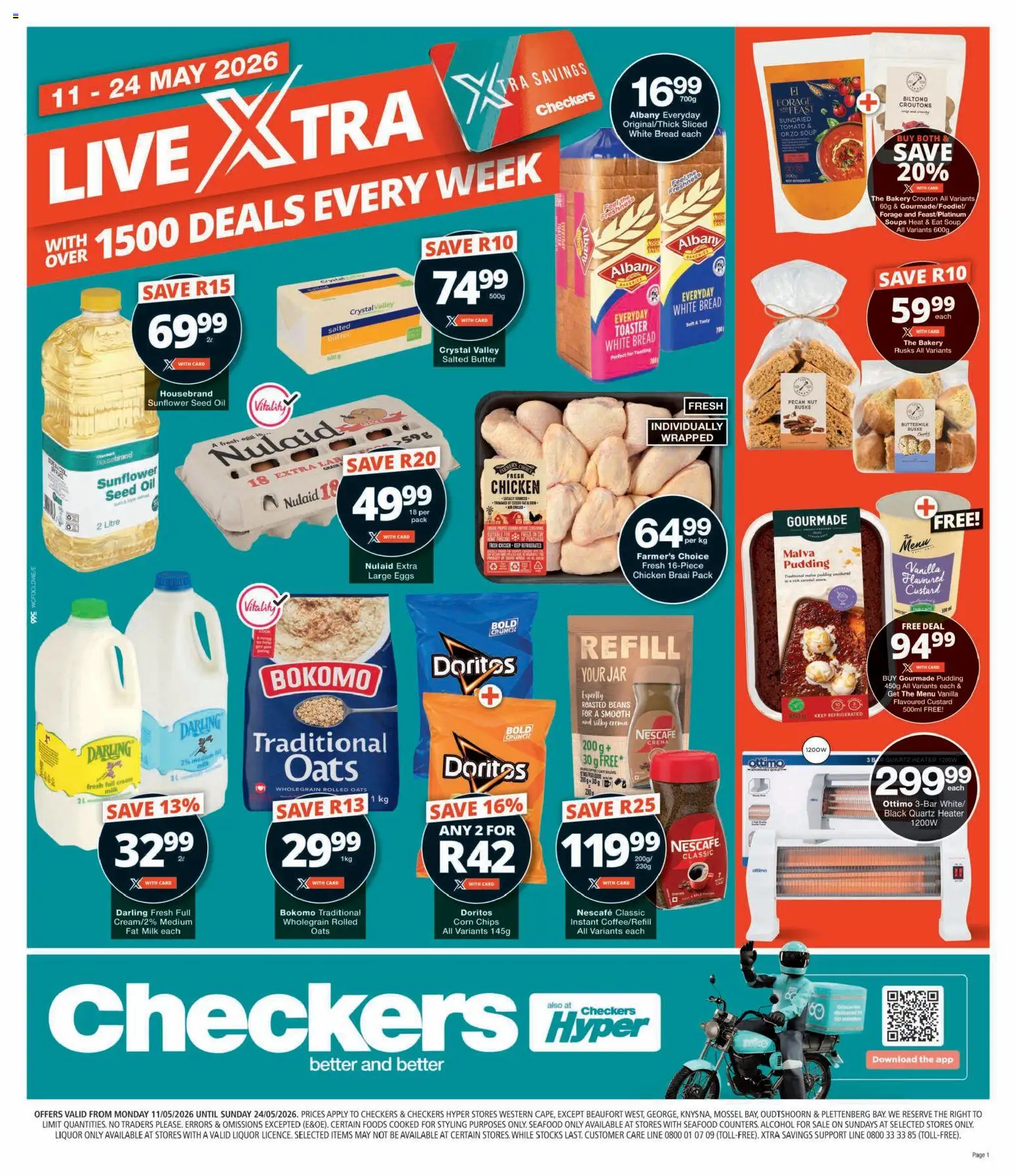 New Checkers catalogue – valid from 11.05.2026 | Page: 1 | Products: Corn, Butter, Chicken, Soup