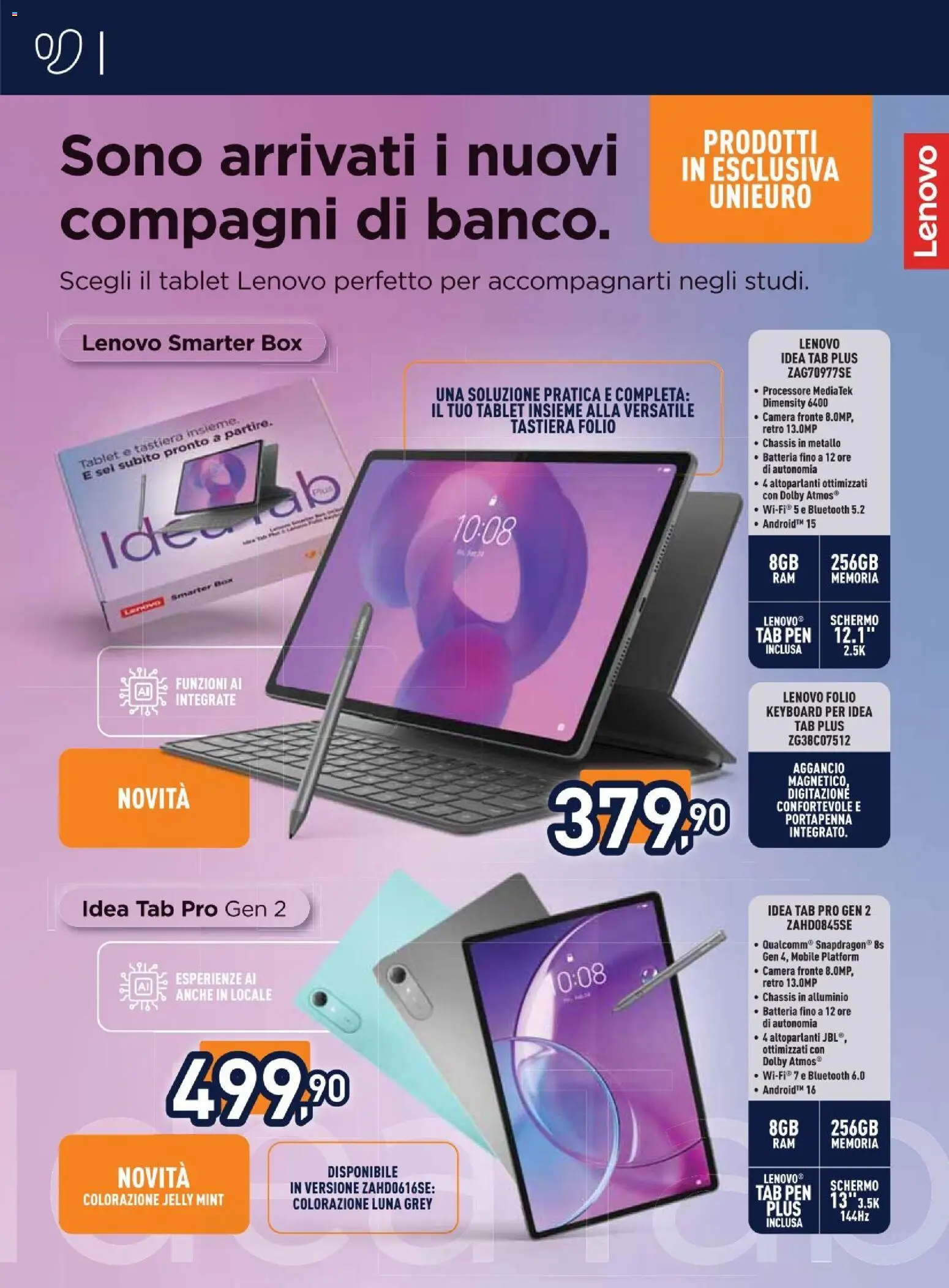 Volantino Unieuro del 24/08/2026 | Pagina: 34 | Prodotti: Schermo, Mobile, Tastiera, Alluminio