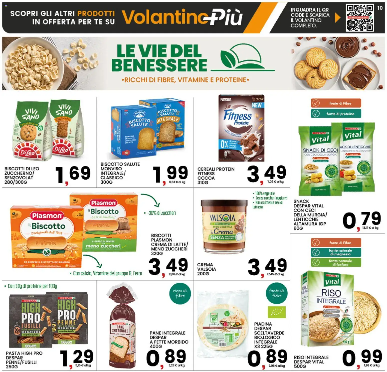 Volantino Interspar del 20/08/2026 | Pagina: 10 | Prodotti: Crema, Pane, Lenticchie, Penne