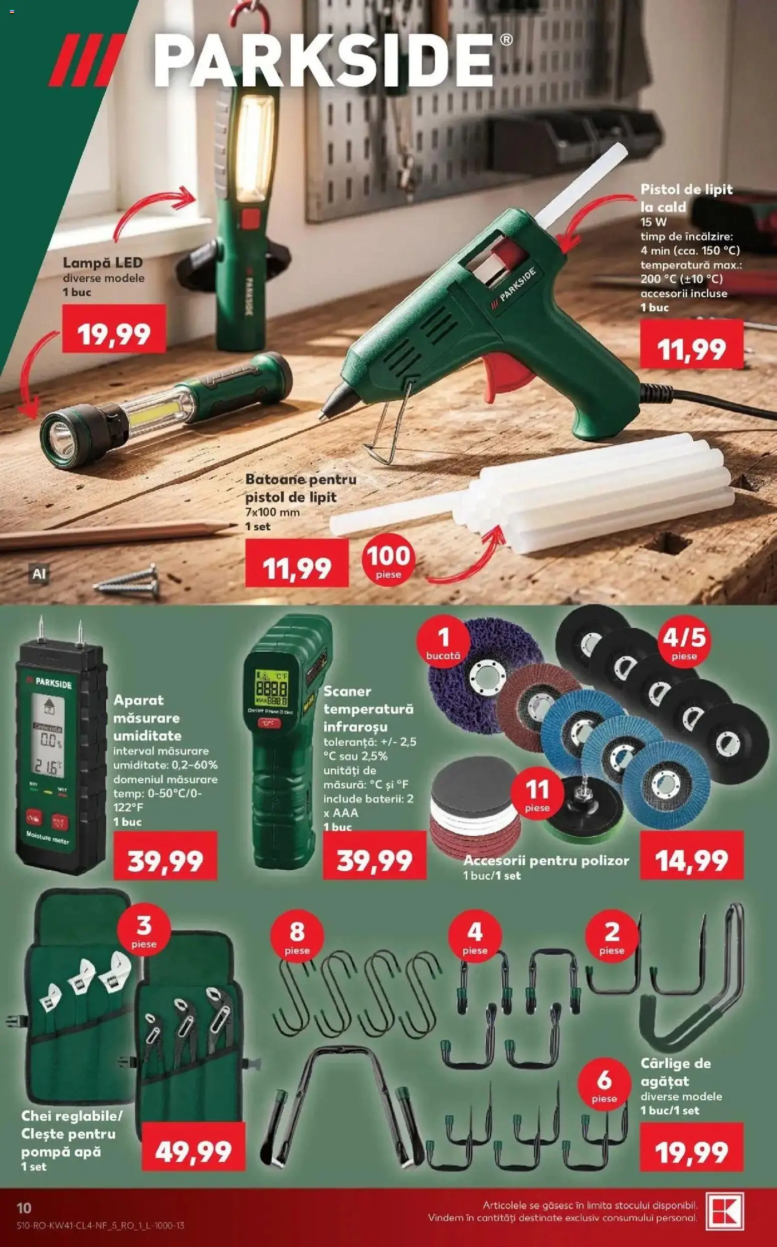 Kaufland Domnesti 07.10.2026 - Revista si Oferta | Pagină: 10 | Produse: Parkside, LED, Aparat, Lampă
