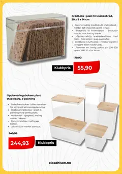 Forhåndsvisning av Clas Ohlson kundeavis gyldig fra 26/08/2026 | Side: 5 | Produkter: Knekkebrød, Rosiner, Mel, Skap