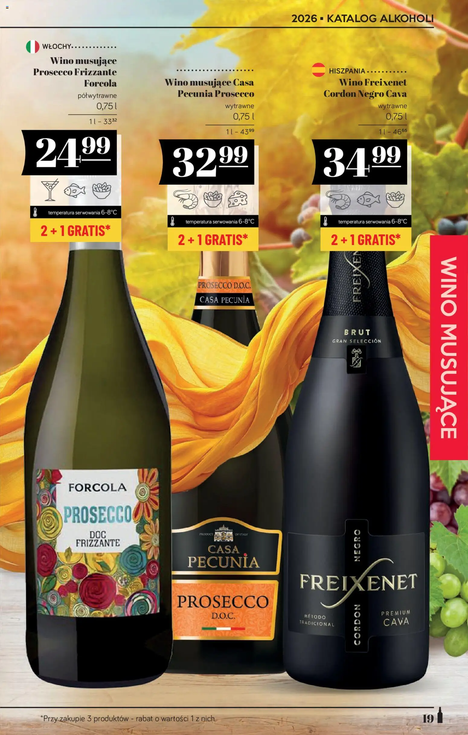 POLOmarket katalog - Alkoholi od 08.10.2026 | Strona: 19 | Produkty: Wino freixenet, Wino musujące, Wino, Prosecco