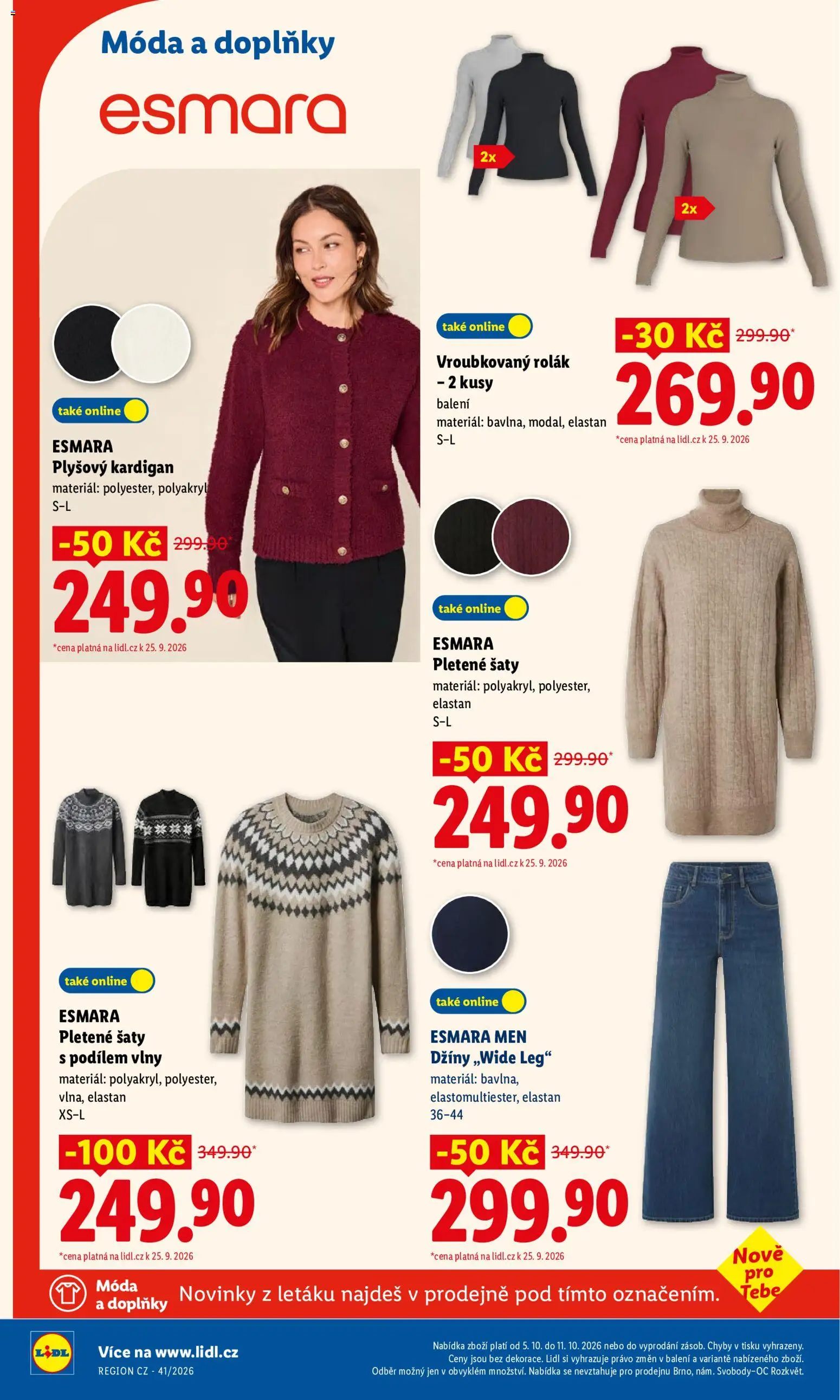 Lidl leták od 05.10.2026 | Strana: 42 | Produkty: Šaty, Džíny