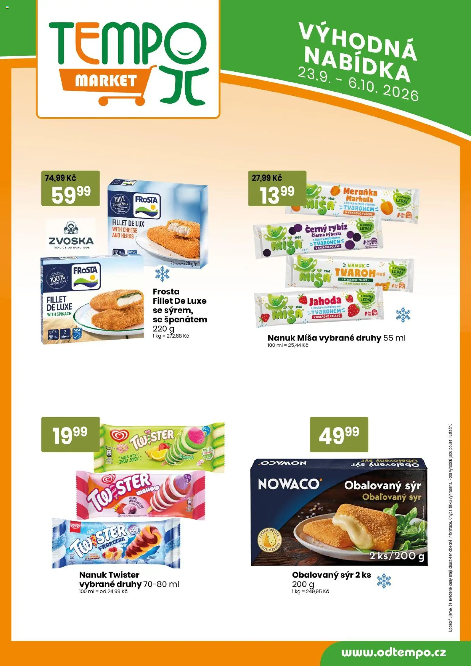 TEMPO leták - market od 23.09.2026 | Strana: 11 | Produkty: Nanuk, Sýr, Nanuk Twister, Obalovaný sýr