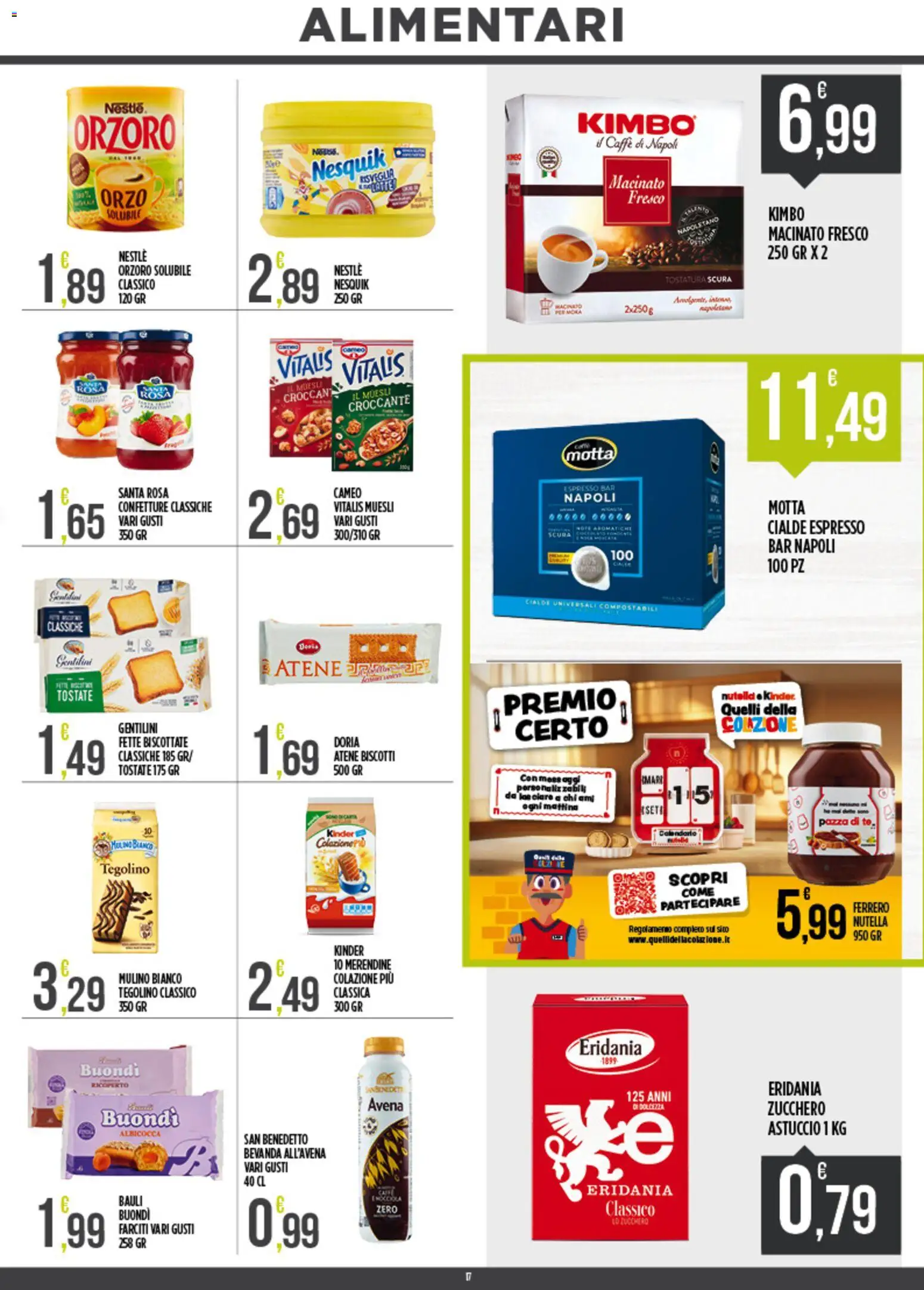 Volantino Euroesse del 07/09/2026 | Pagina: 17 | Prodotti: Muesli, Caffè, Biscotti, Zucchero