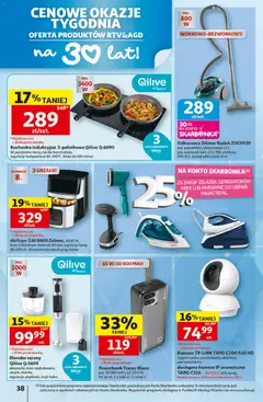 Pogląd oferty "Auchan gazetka - 30 Lat Hipermarket" - ważna od 16.07.2026 | Strona: 38 | Produkty: Powerbank, Kuchenka, Odkurzacz, Blender