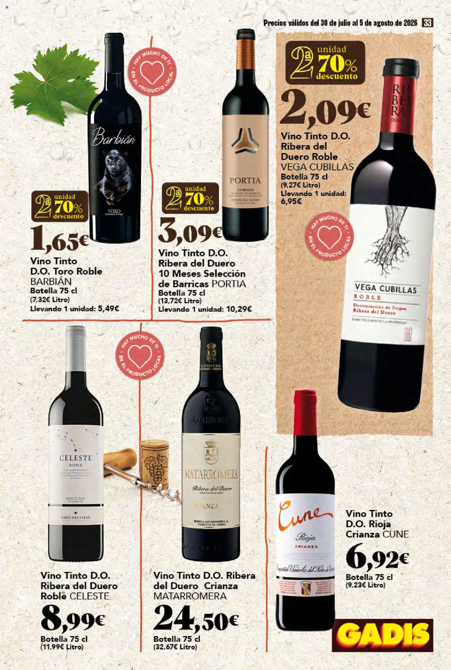 Gadis folleto │ válido desde el 30/07/2026 | Página: 33 | Productos: Vino