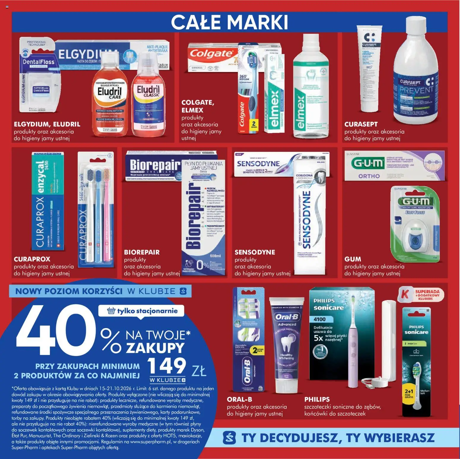 Super-pharm gazetka od 15.10.2026 | Strona: 10 | Produkty: Karta, Płyn do płukania, Pasta, Pasta do zębów