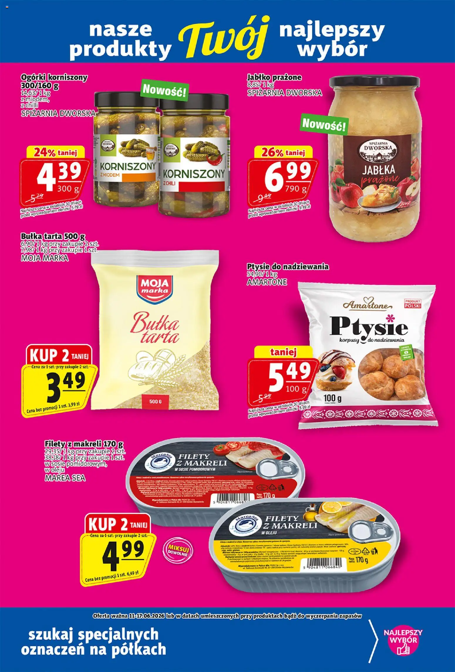 Prim Market gazetka od 11.06.2026 | Strona: 18 | Produkty: Bułka tarta, Bułka, Jabłka, Ogórki