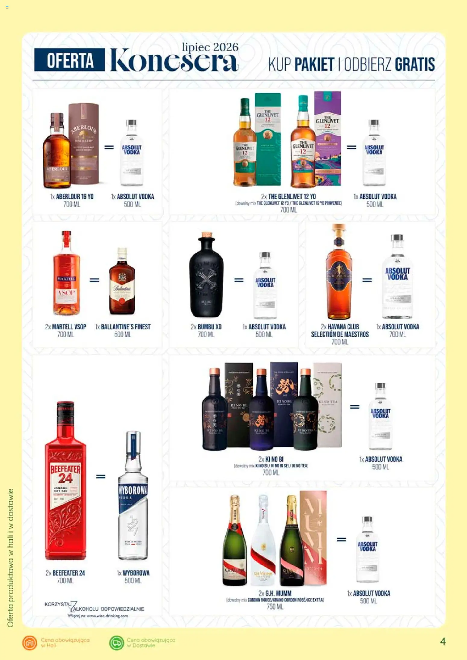 Eurocash gazetka - Katalog Alkoholowy od 01.07.2026 | Strona: 4 | Produkty: Beefeater, Vodka, Gin