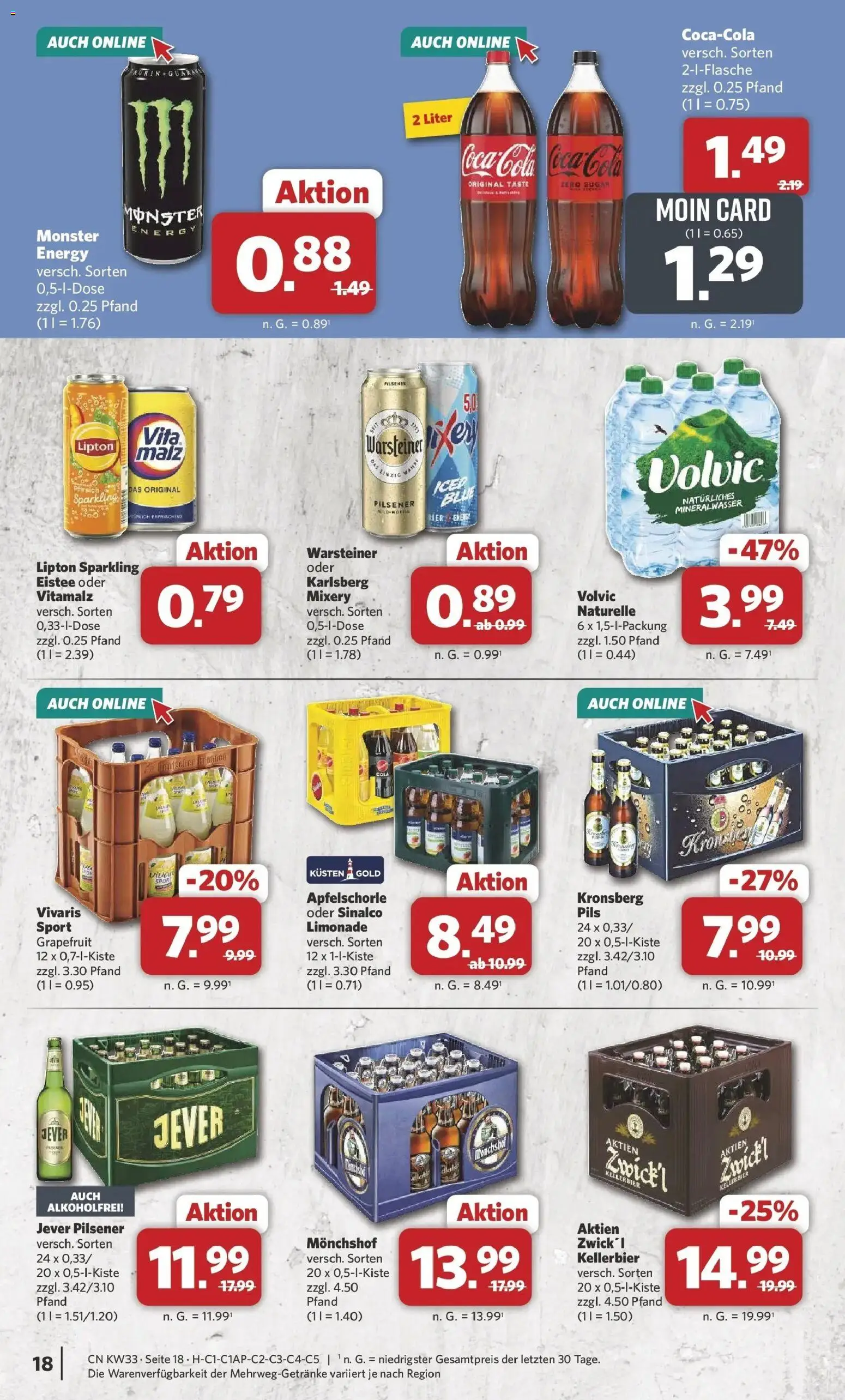 Combi Prospekt Twistringen (ab 10.08.2026) zum Blättern | Seite: 22 | Produkte: Sinalco, Limonade, Jever, Mixery